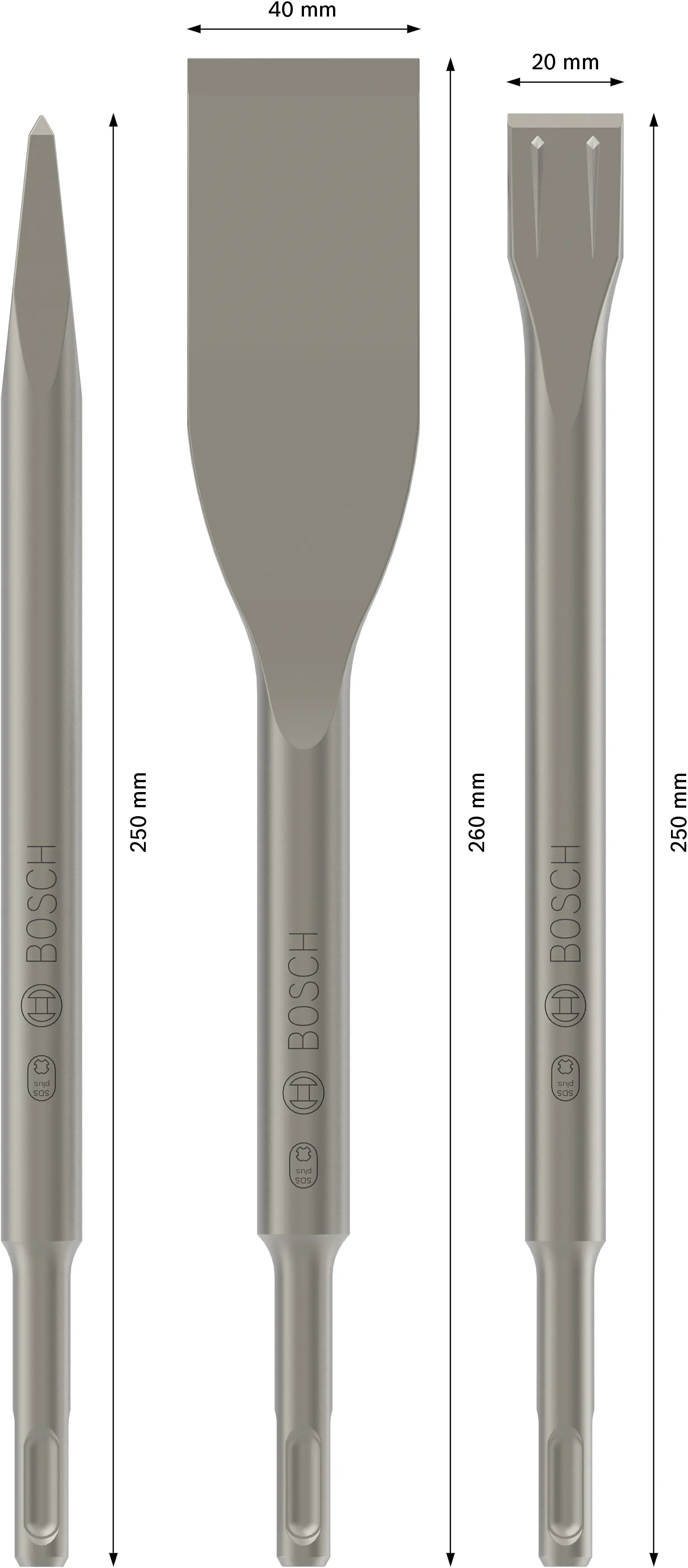 Bosch PRO SDS plus-5C Meißelset 3-teilig