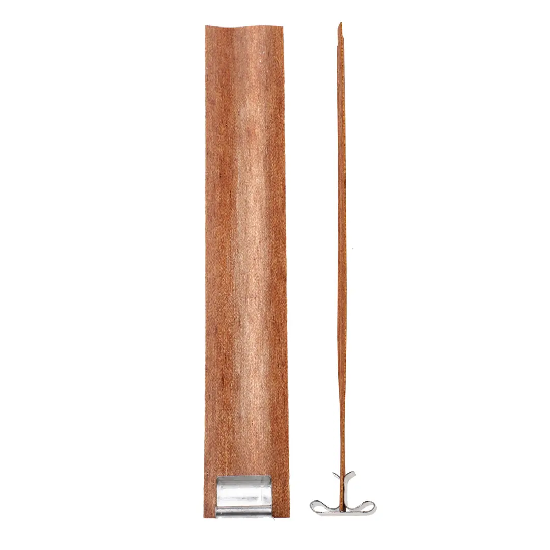 Glorex Holzdocht für Knisterkerzen Welle mit Ständer 12 x 2 cm 2 Stück