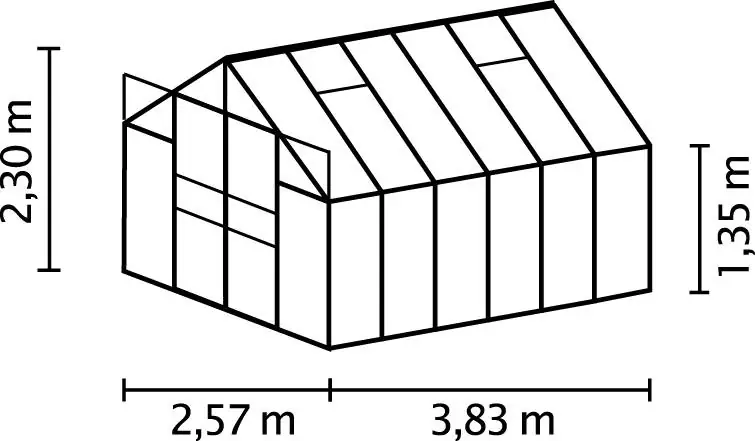 Vitavia Gewächshaus Mars 9900 254 x 379 cm 4 mm HPK