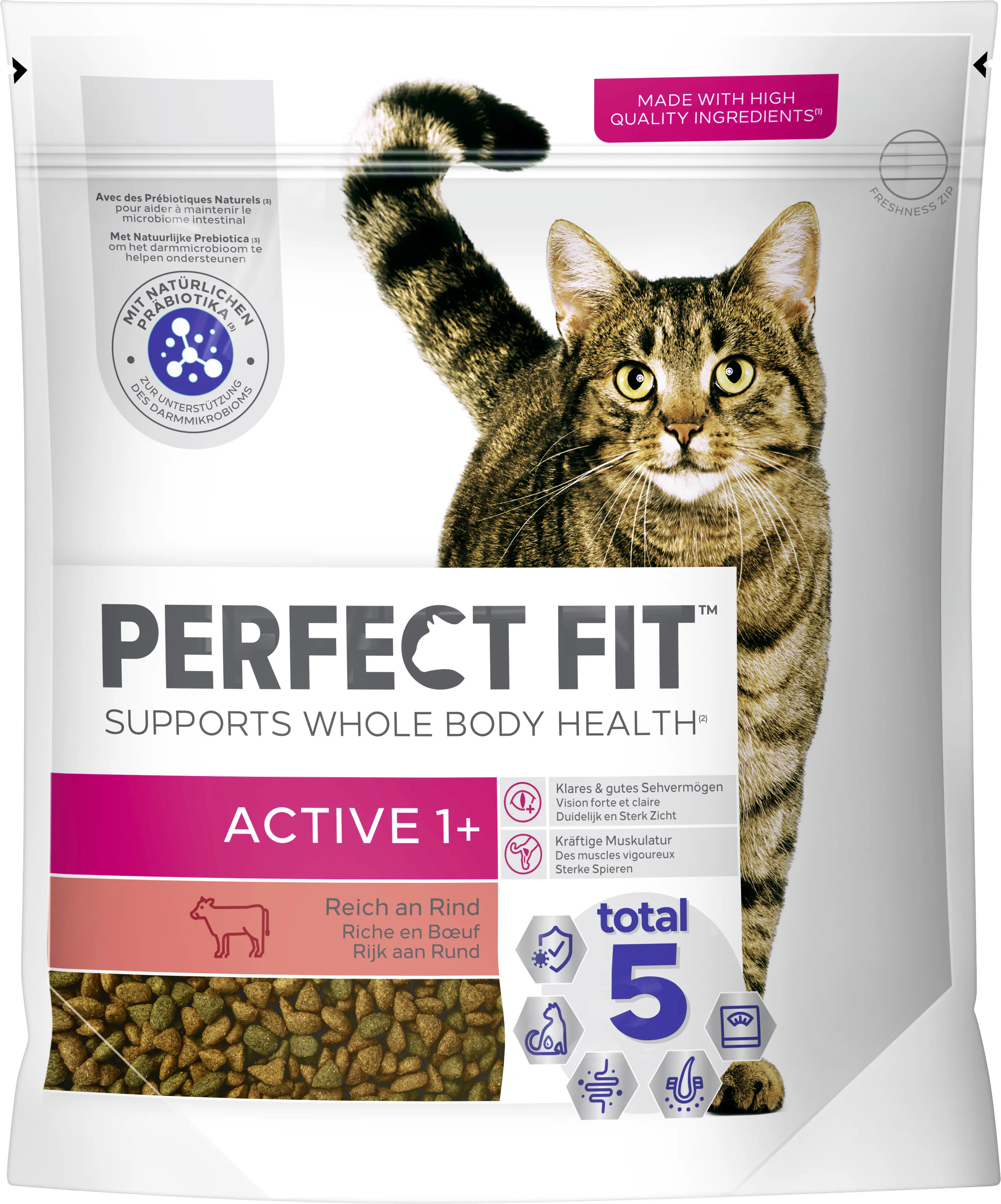 Perfect Fit Active 1+ Katzentrockenfutter Adult 1,4 kg Rind