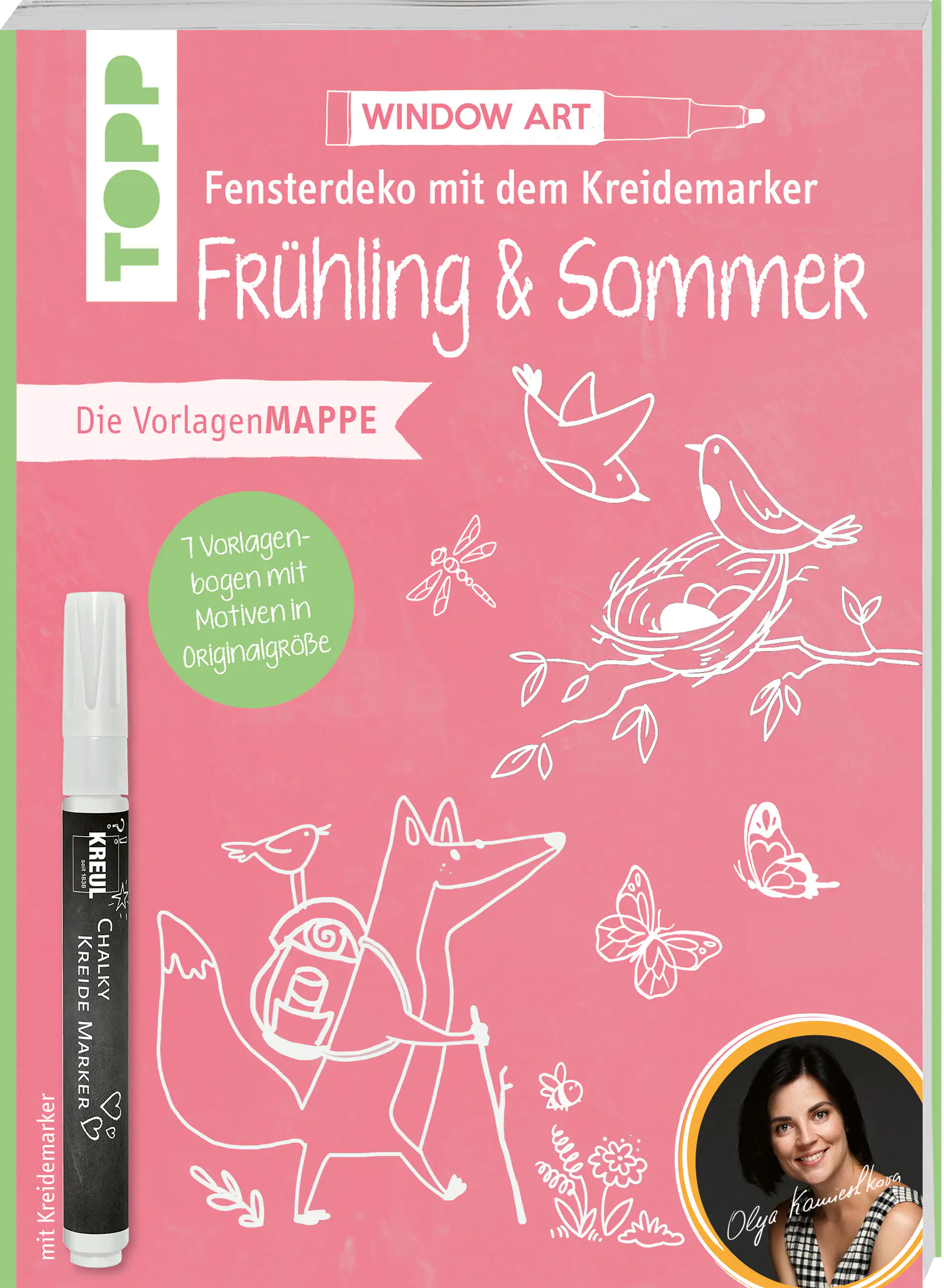 Vorlagenmappe Fensterdeko mit dem Kreidemarker - Frühling & Sommer