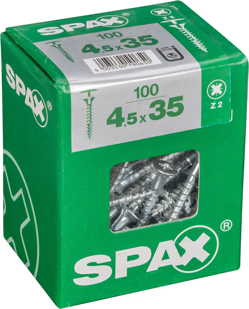 Spax Universalschrauben 4.5 x 35 mm PZ 2 - 100 Stk.