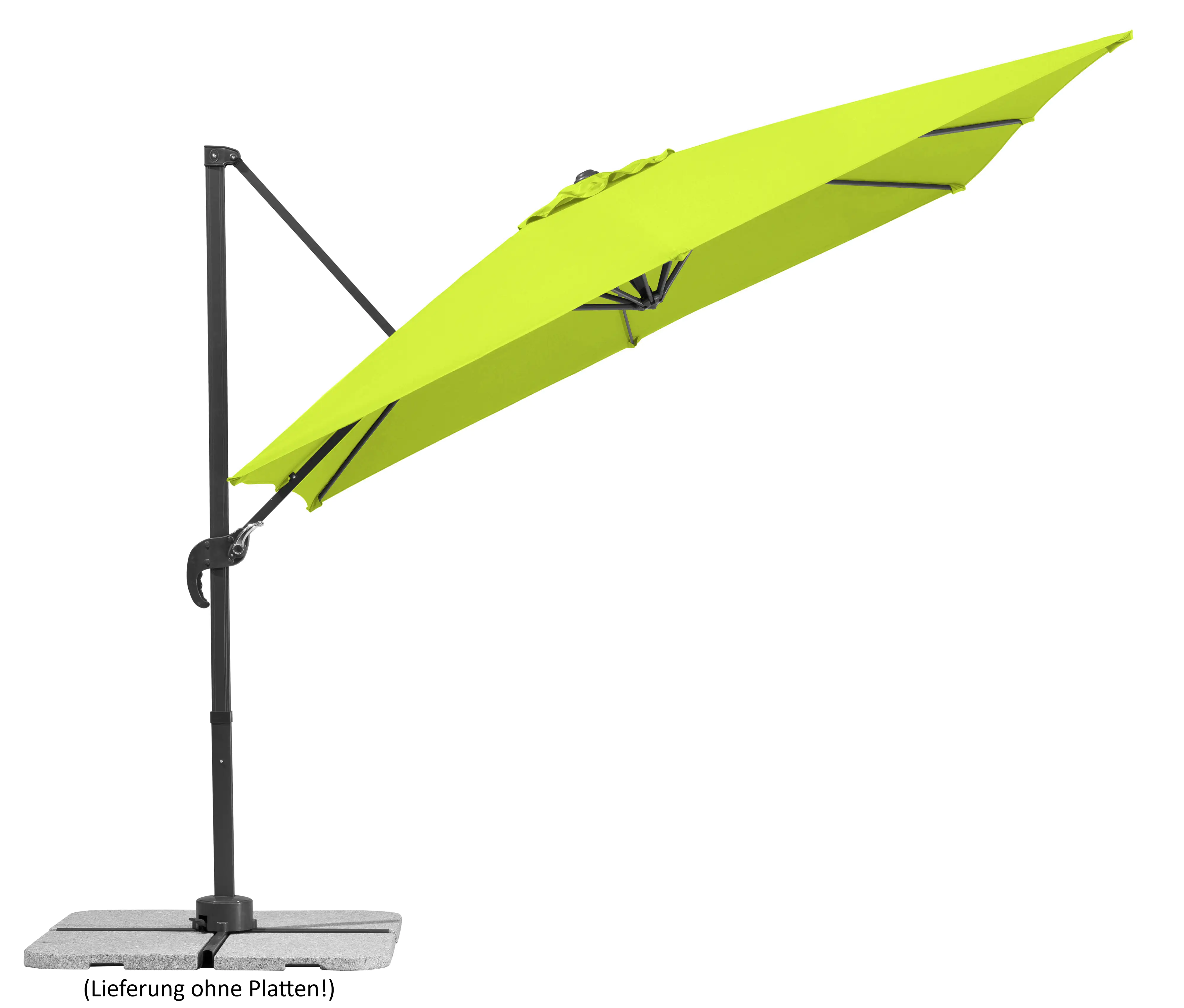 Schneider Ampelschirm Rhodos Junior apfelgrün 270 x 270 cm inkl. Sonnenschirmhülle