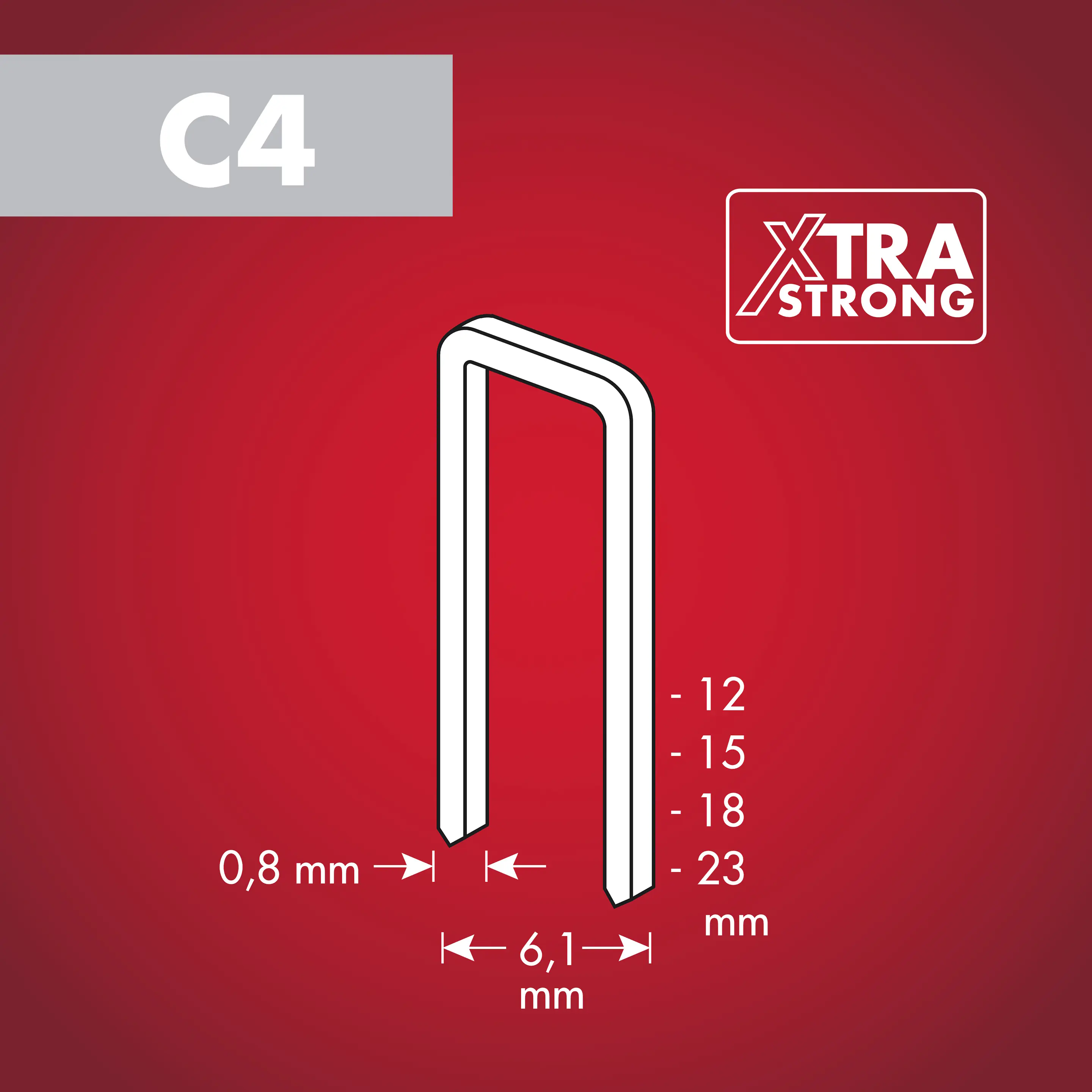 Arrow Tackerklammer Schmalrücken C4 12 mm Profilholz & Paneel 1000 Stück