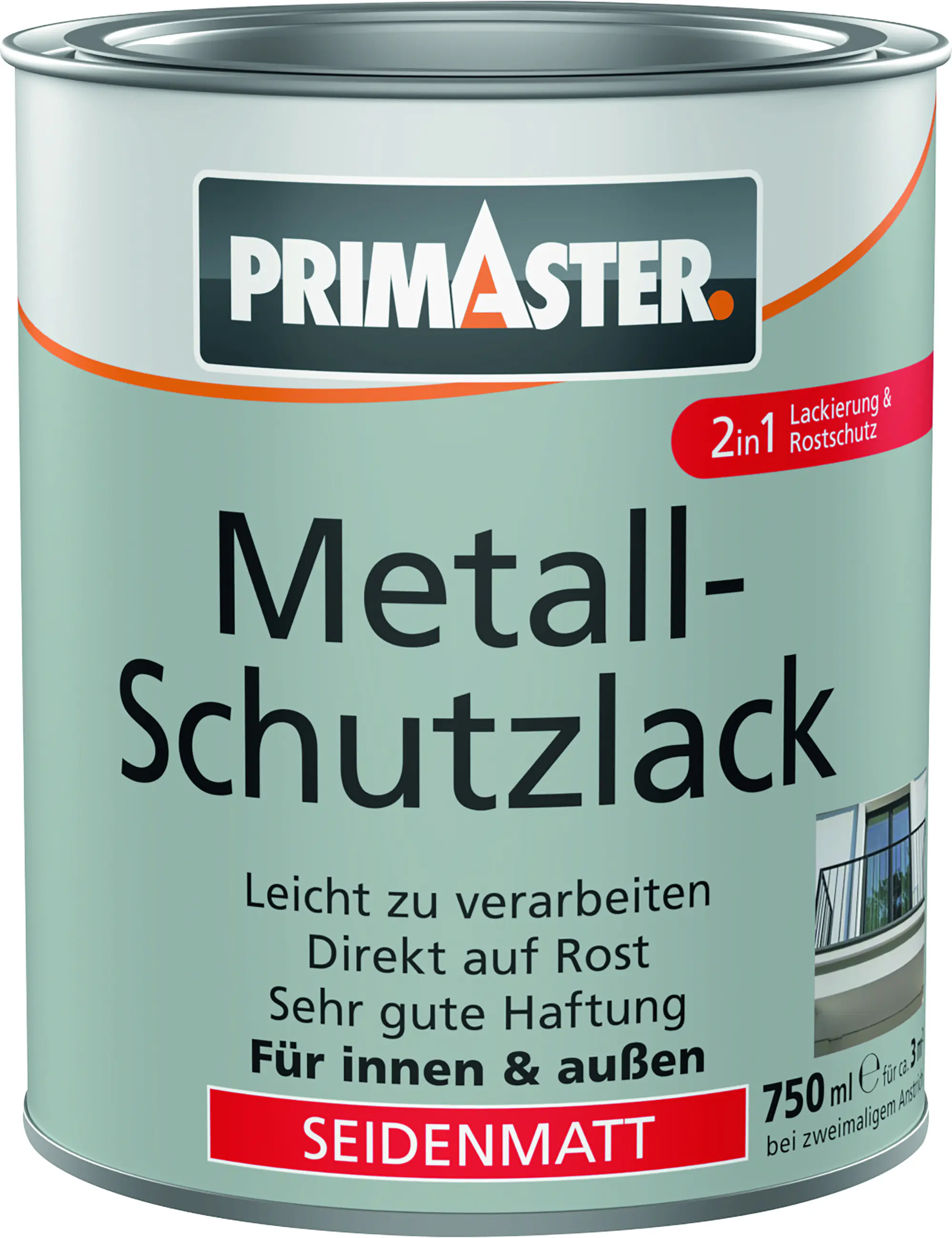 Primaster Metall-Schutzlack enzianblau seidenmatt 750 ml
