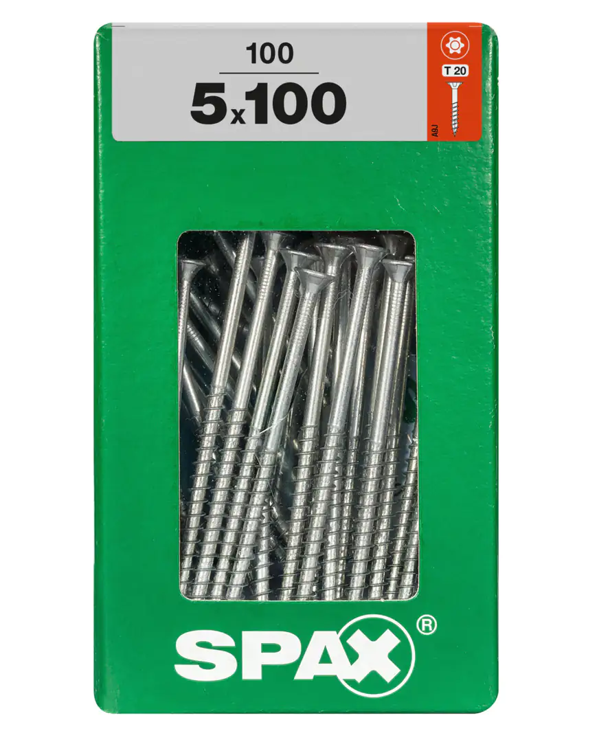 Spax Universalschrauben 5.0 x 100 mm TX 20 Senkkopf - 100 Stk.