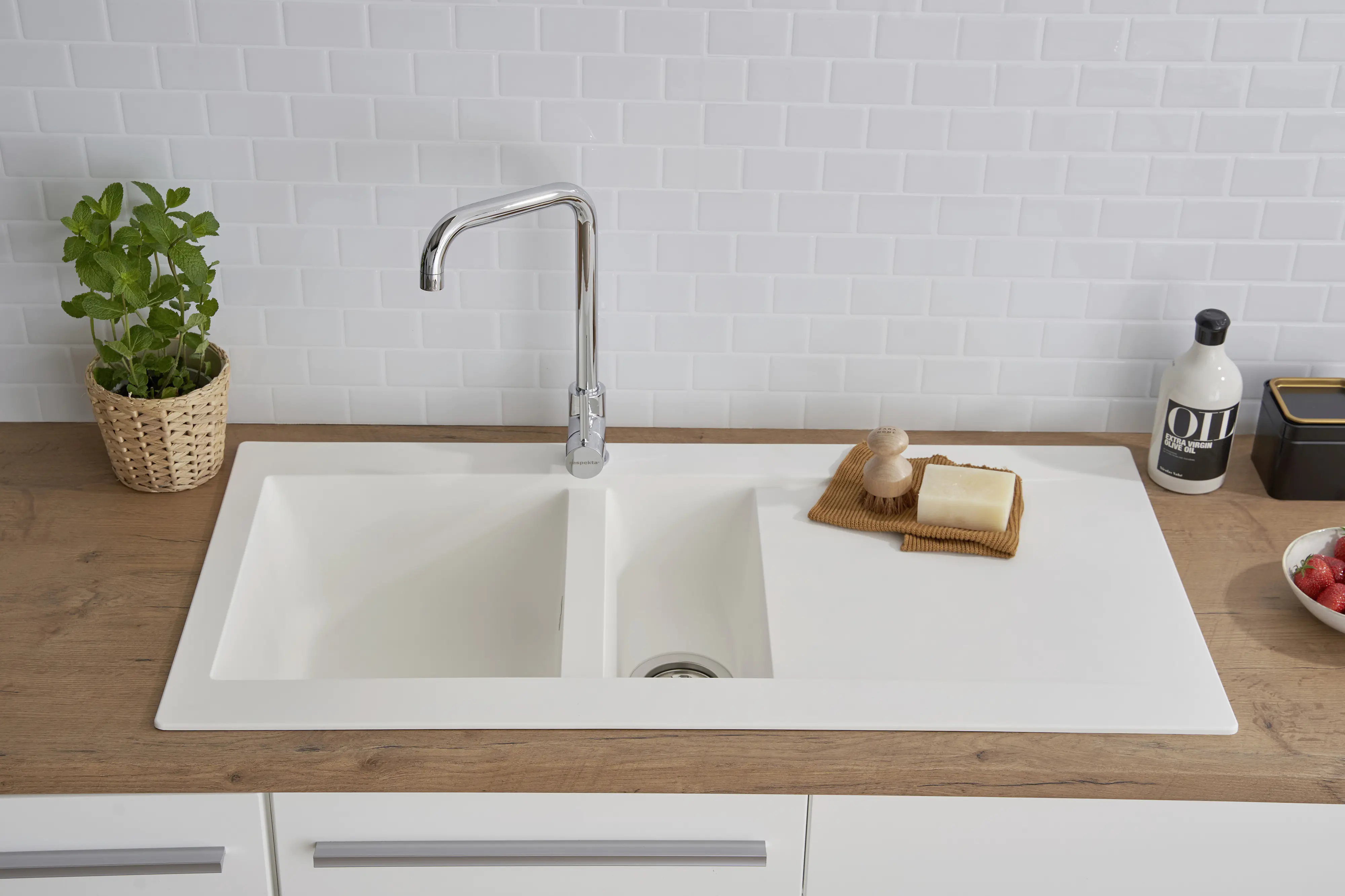 respekta Mineralite Einbauspüle DENVER100X50W