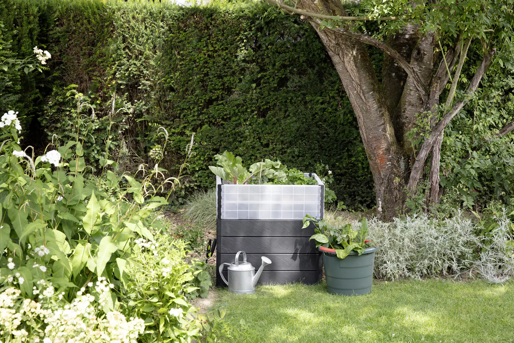 Garantia Hochbeet Ergo Quadro L Turbo 75 mit FLORA-Wassersparsystem