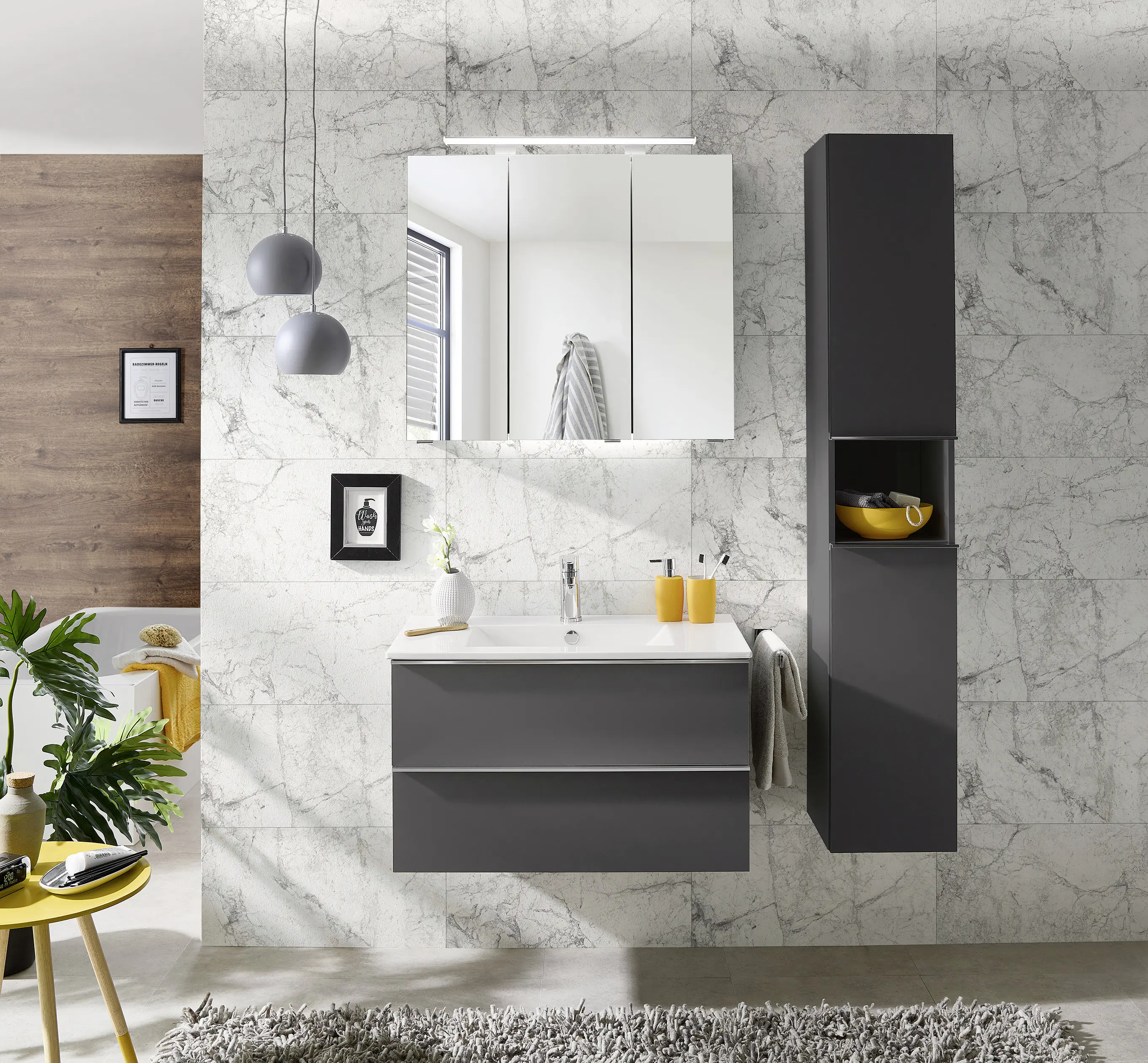 Primaster Keramikwaschbecken 81 cm Düsseldorf weiß