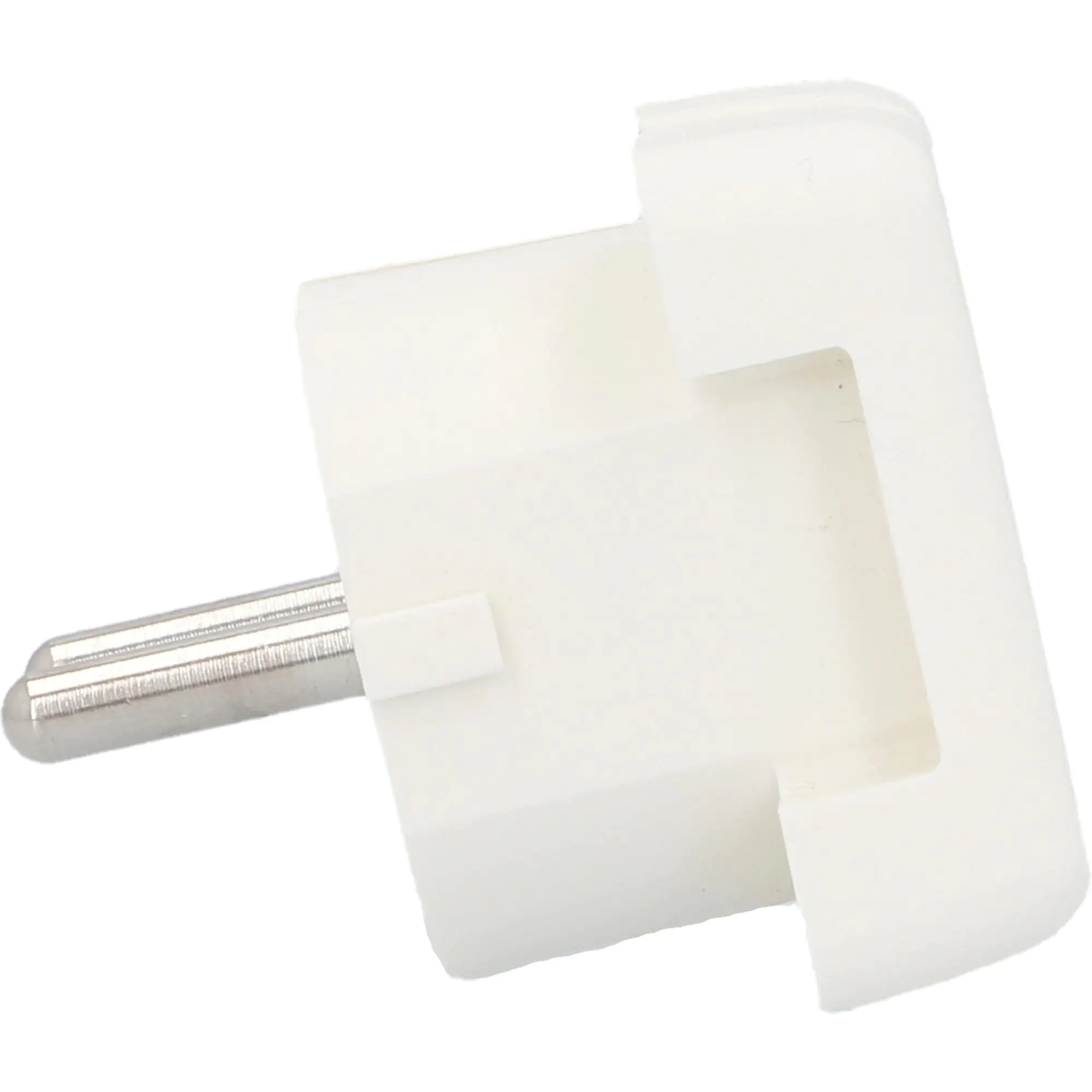 Schutzkontakt-Flächen-Stecker seitliche Einführung weiß