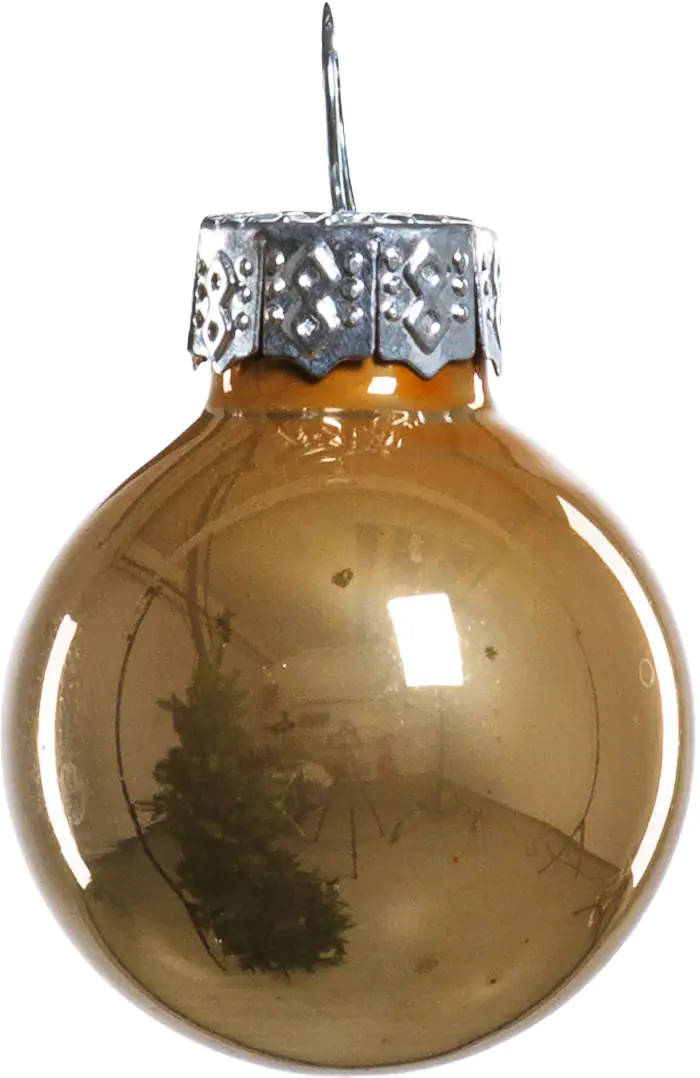 TrendLine Mini-Christbaumkugeln aus Glas Ø 2,5 cm gold-rose 100 Stück