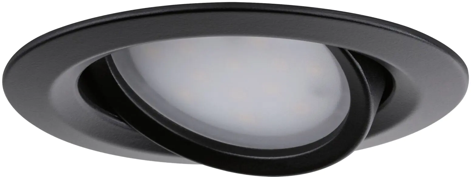 Paulmann LED Einbauleuchte Coin Nova Plus schwarz matt Ø 9,3 cm schwenkbar warmweiß