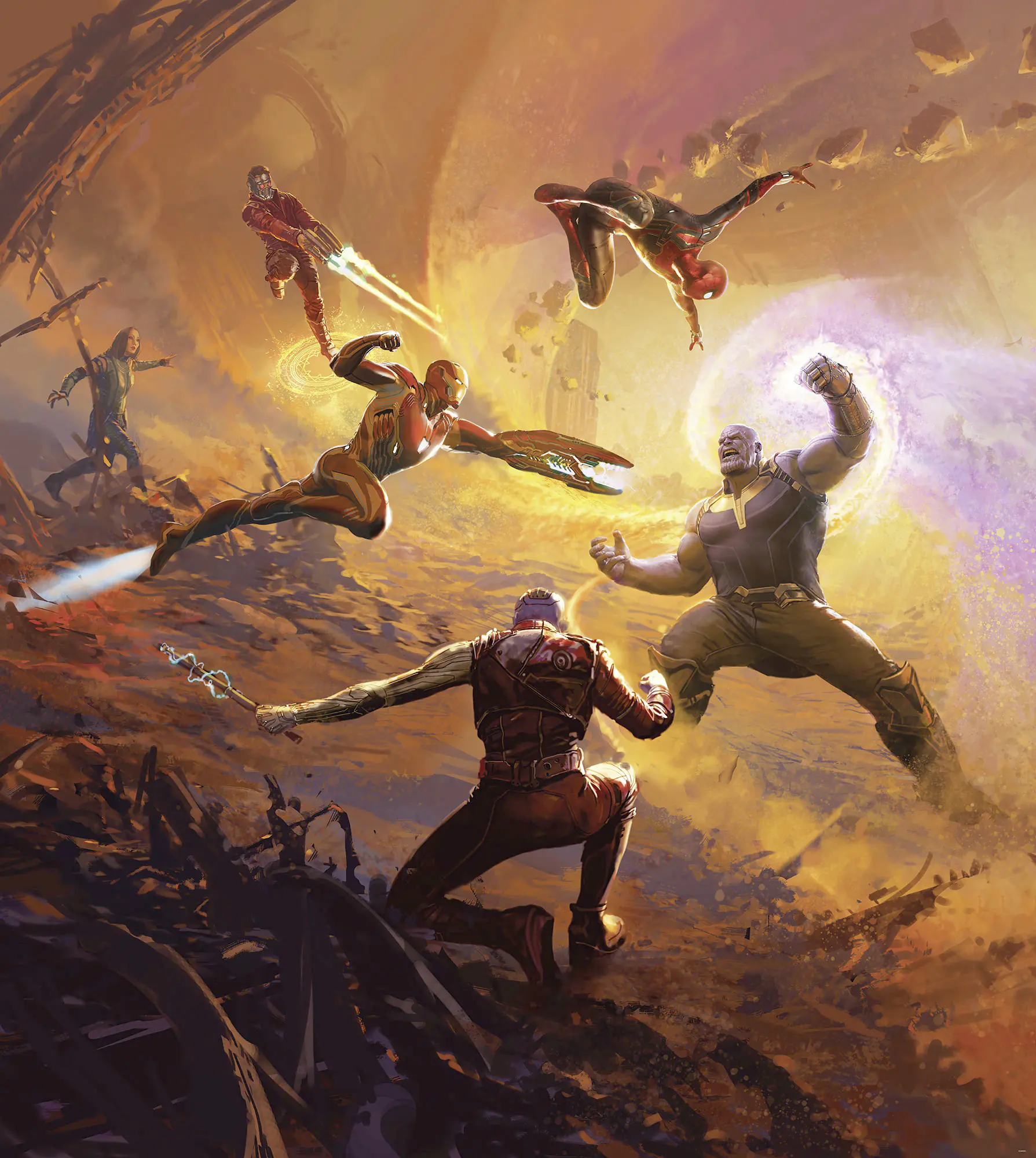 Komar Vlies Fototapete Aveng. Epic Battle 250 x 280 cm 