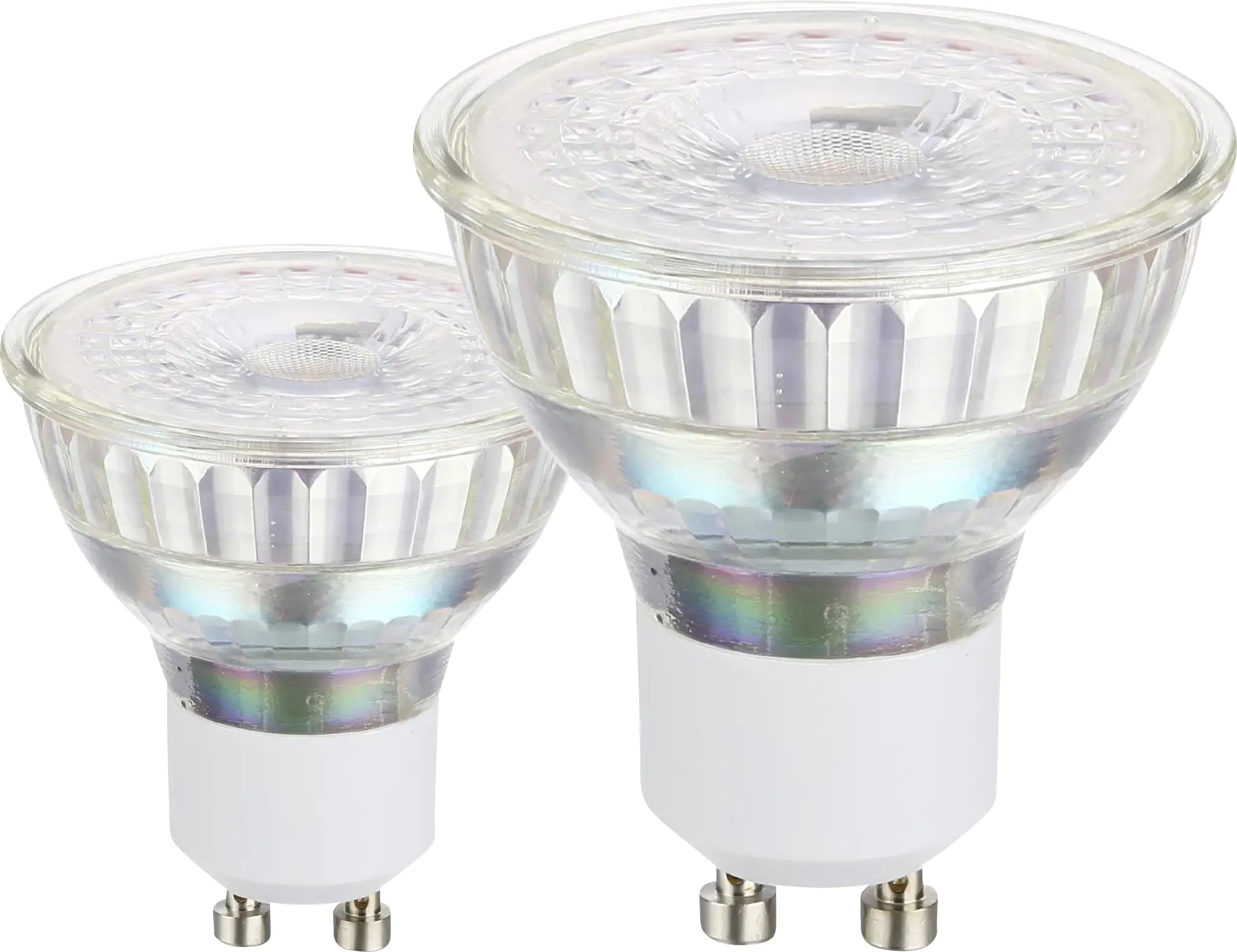 Eglo LED Leuchtmittel GU10 2er Pack Reflektor 3 W warmweiß klar