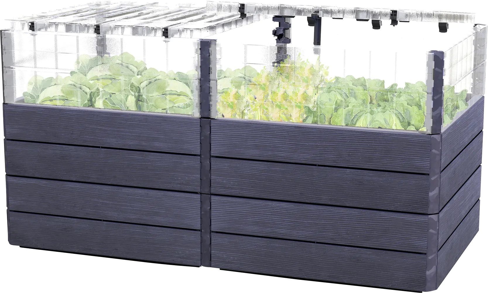 Garantia Hochbeet Ergo Quadro 2L TurboPlus Wood