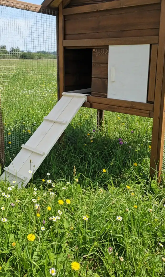 Hühnerhaus Cleo mit 148 x 189 cm Gehege & Legebox braun/anthrazit