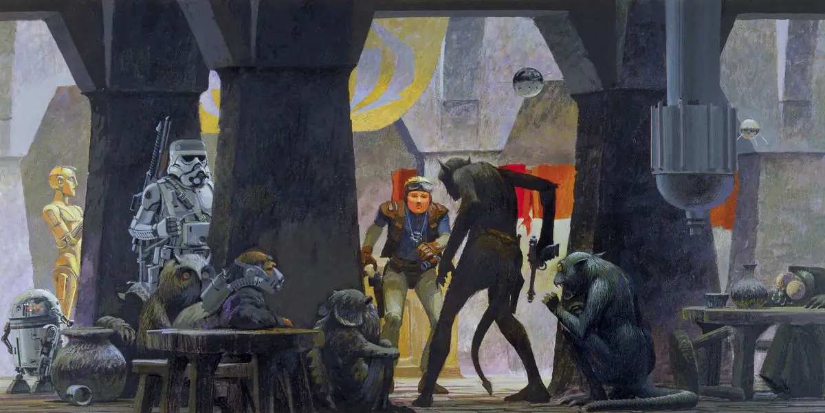 Komar Vlies Fototapete Star Wars Classic Raumhafens Mos Eisley 500 x 250 cm 