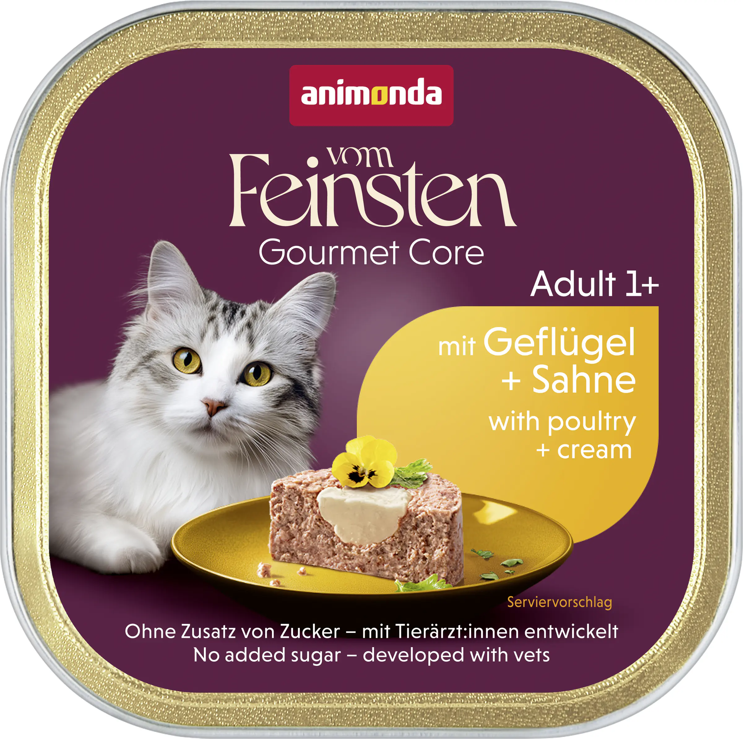 Animonda vom Feinsten Milkies Katzennassfutter Adult getreidefrei 100 g Geflügel & Sahnekern