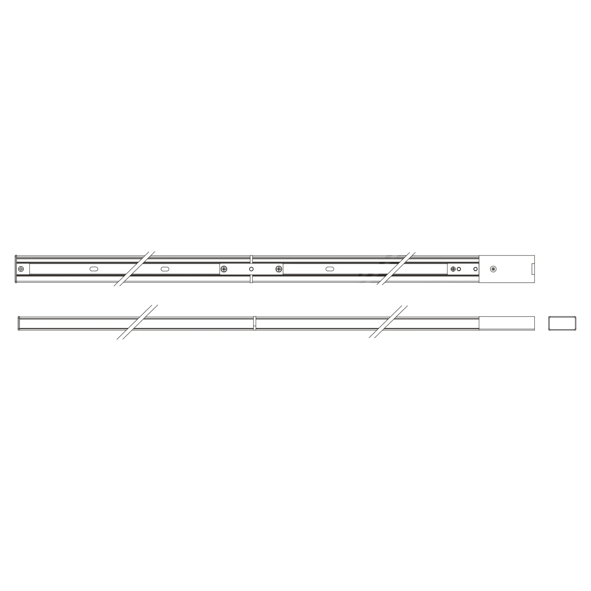 Philips EasyLink Trägerschienen 2 x 1 m mit Stromzufuhr weiß