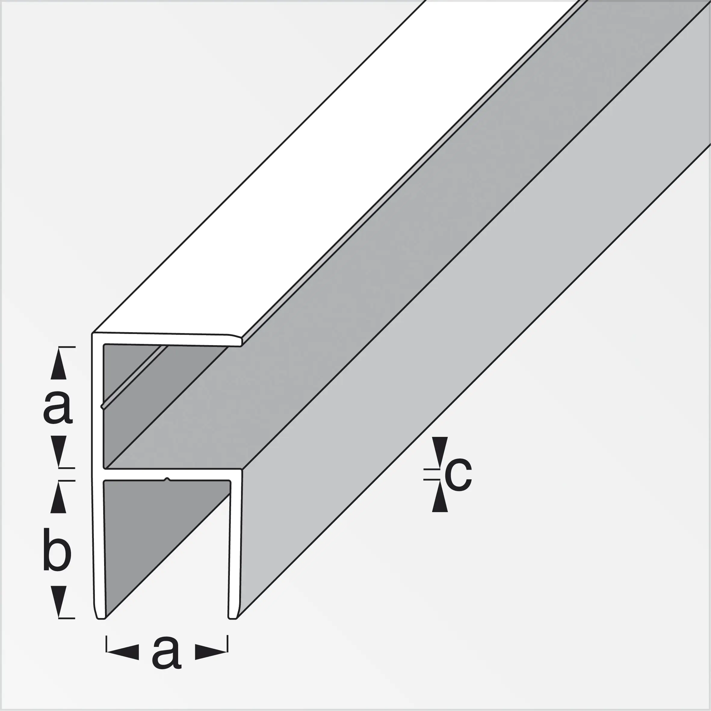 alfer clampline-Eck-Profil 2 m, 9.9 x 11.8 x 1.5 mm Alu eloxiert silber