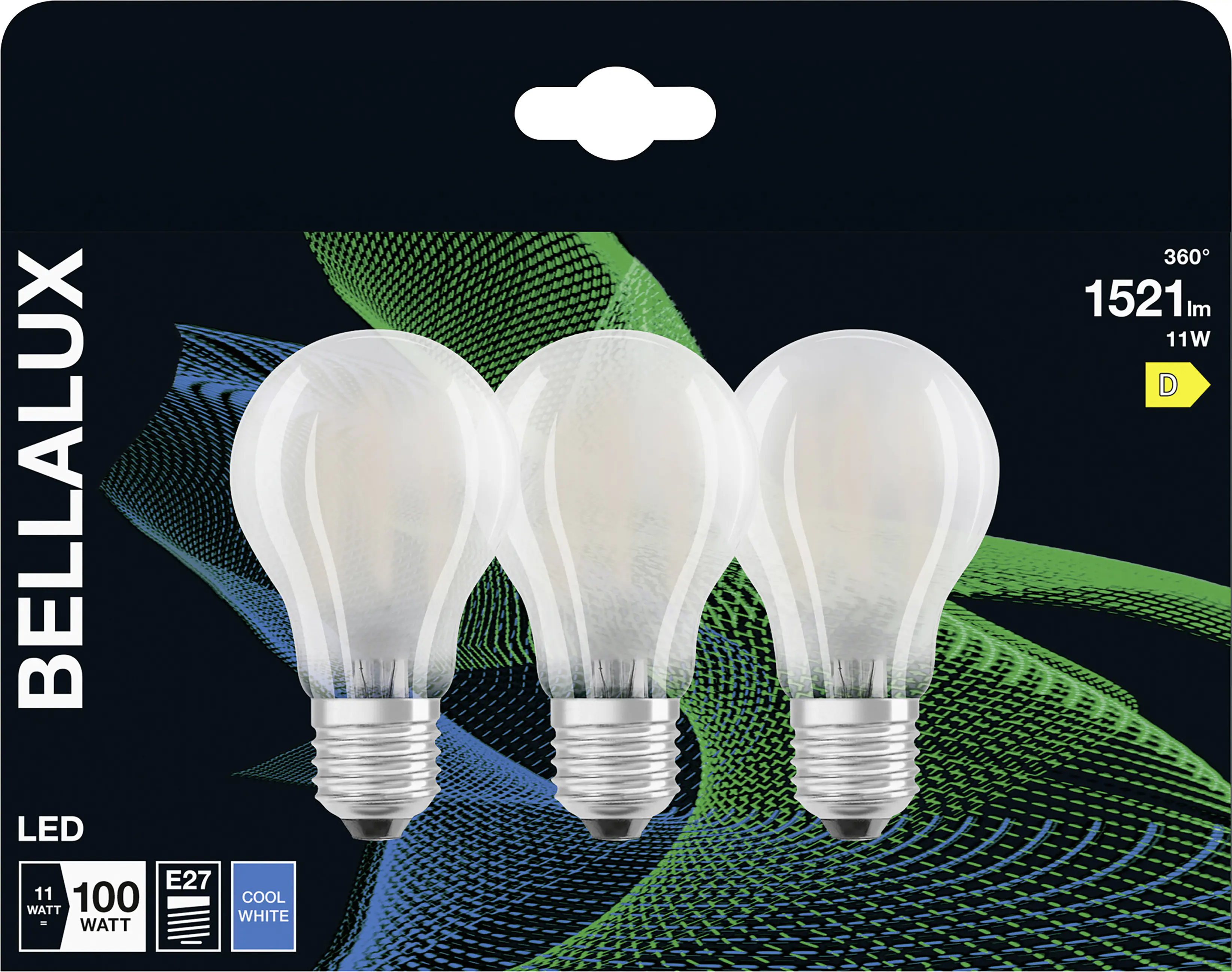 Bellalux LED Leuchtmittel Klassik A100 E27 11 W neutralweiß weiß matt 3er Pack
