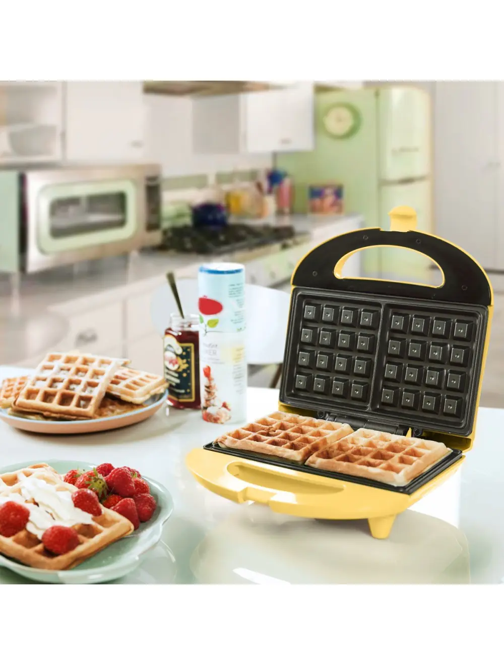 Bestron Waffeleisen Sweet Dreams ASW401V 700 W gelb