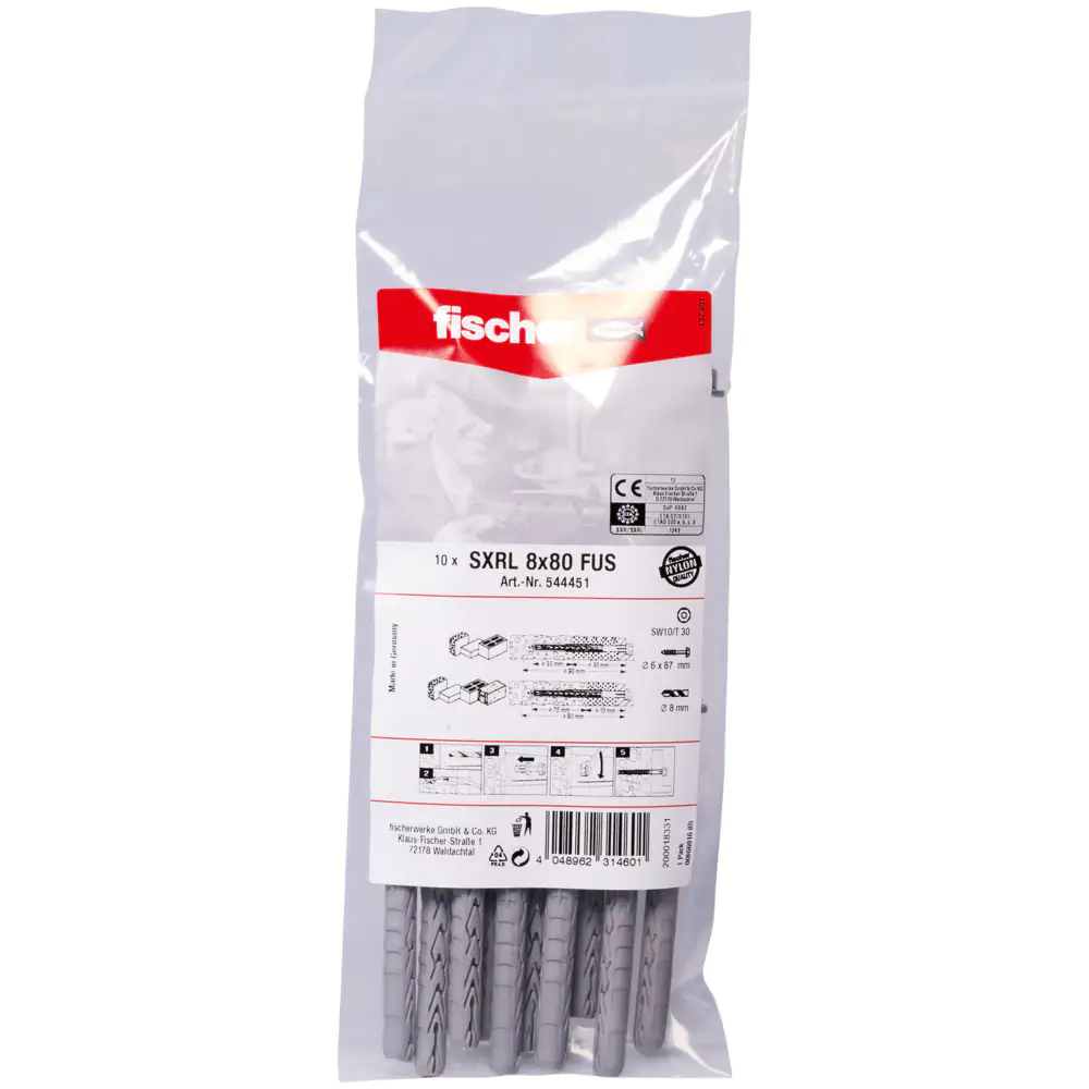 Fischer Langschaftdübel 8.0 x 80 mm - 10 Stück