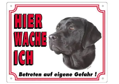 Nobby Warntafel Labrador dunkel 25 x 20 cm