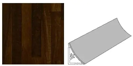Getalit Wandanschlußsystem Plus 59 cm, 20 x 30 mm, Butcherblock-Optik