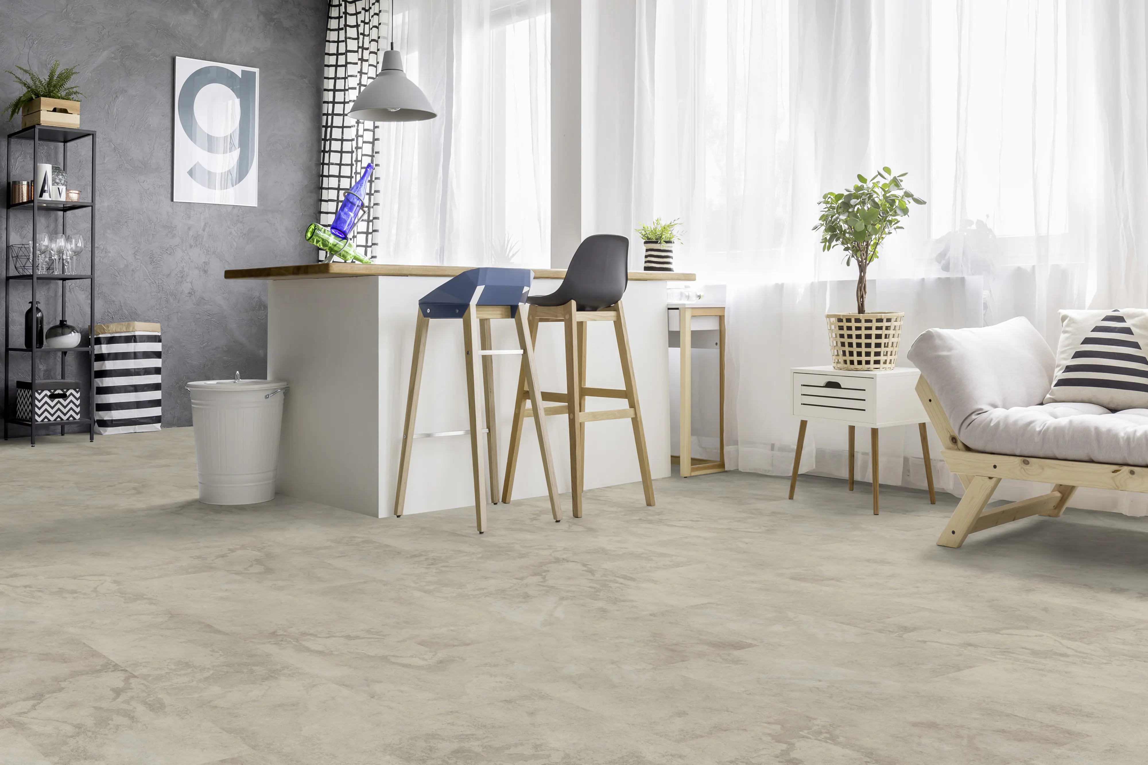 Classen Vinylboden Fliese Nimbus Beige 63,8 x 31 cm