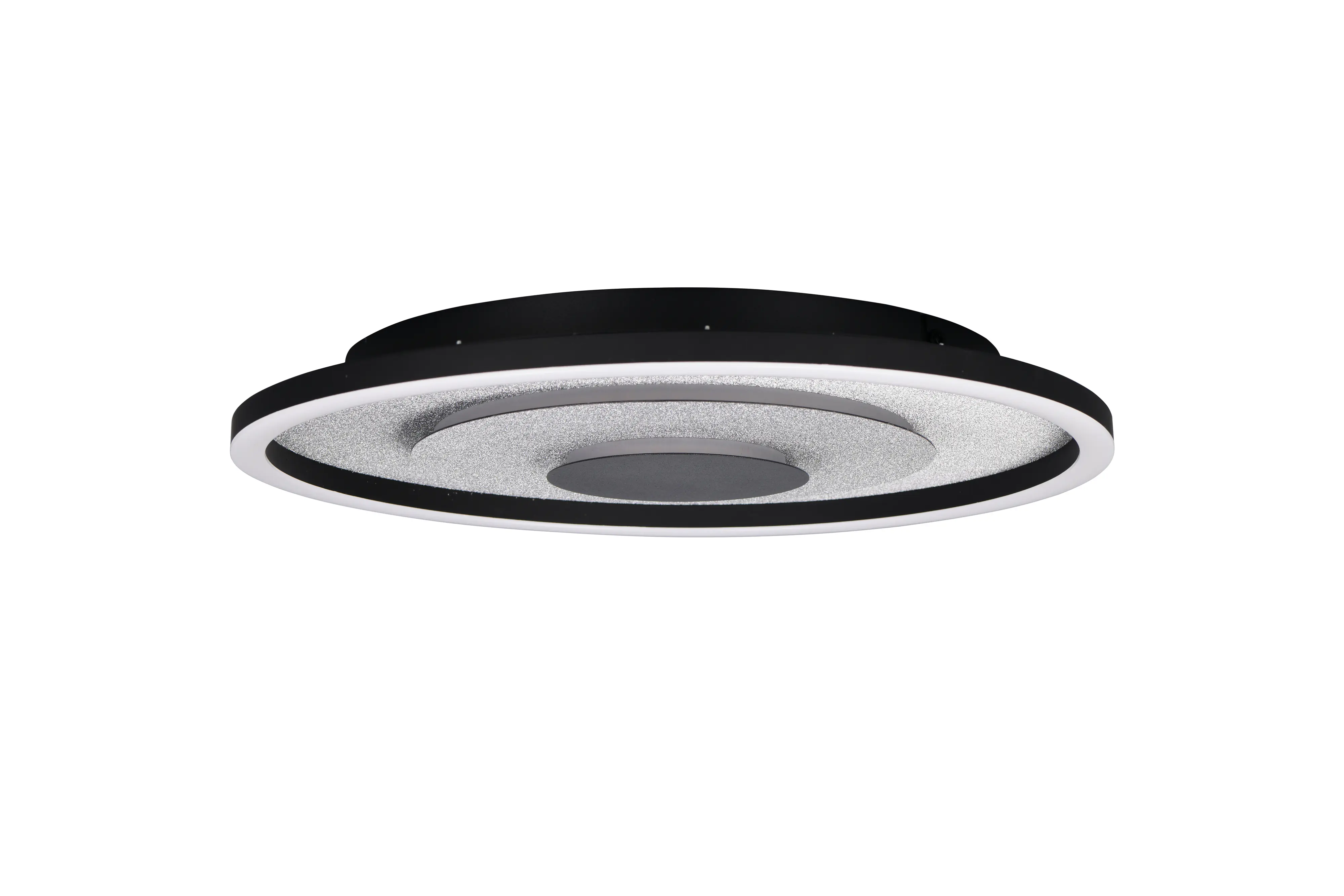 Reality LED-Deckenleuchte Yomo Ø40 cm schwarz matt getrennt schaltbar