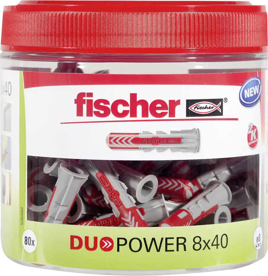 Fischer Dübel DuoPower 8.0 x 40 mm - 80 Stück