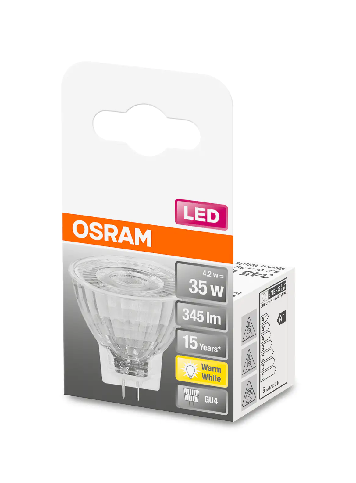 Osram LED Reflektor Star MR11 12V 35 GU4 4,2W warmweiß, klar