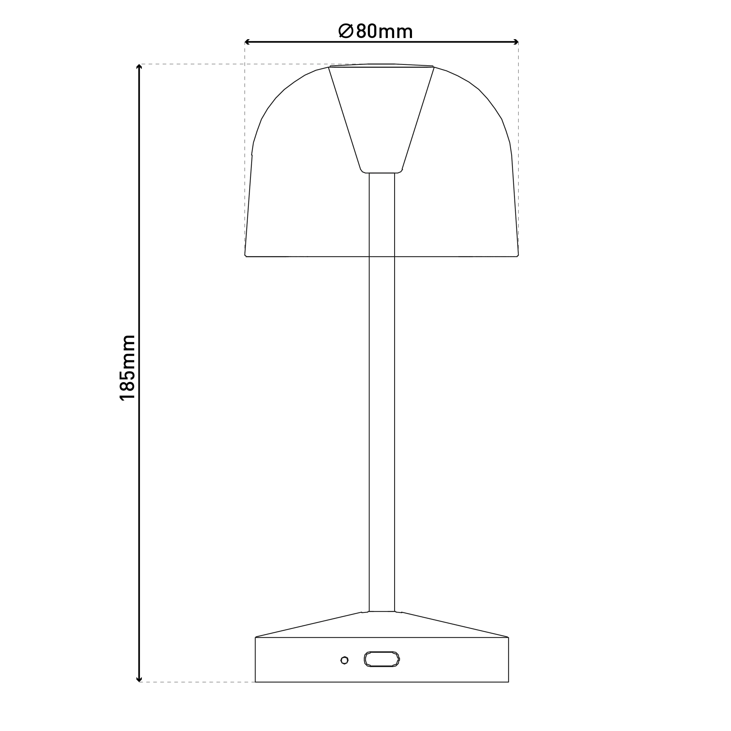 Light & More LED Akku-Tischleuchte Gomba weiß dimmbar 