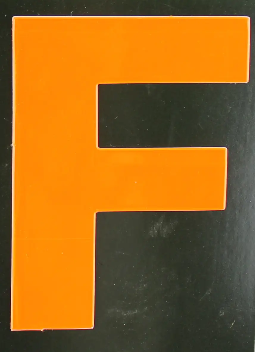 Conacord Reflektierender Klebebuchstabe "F" orange 80 mm