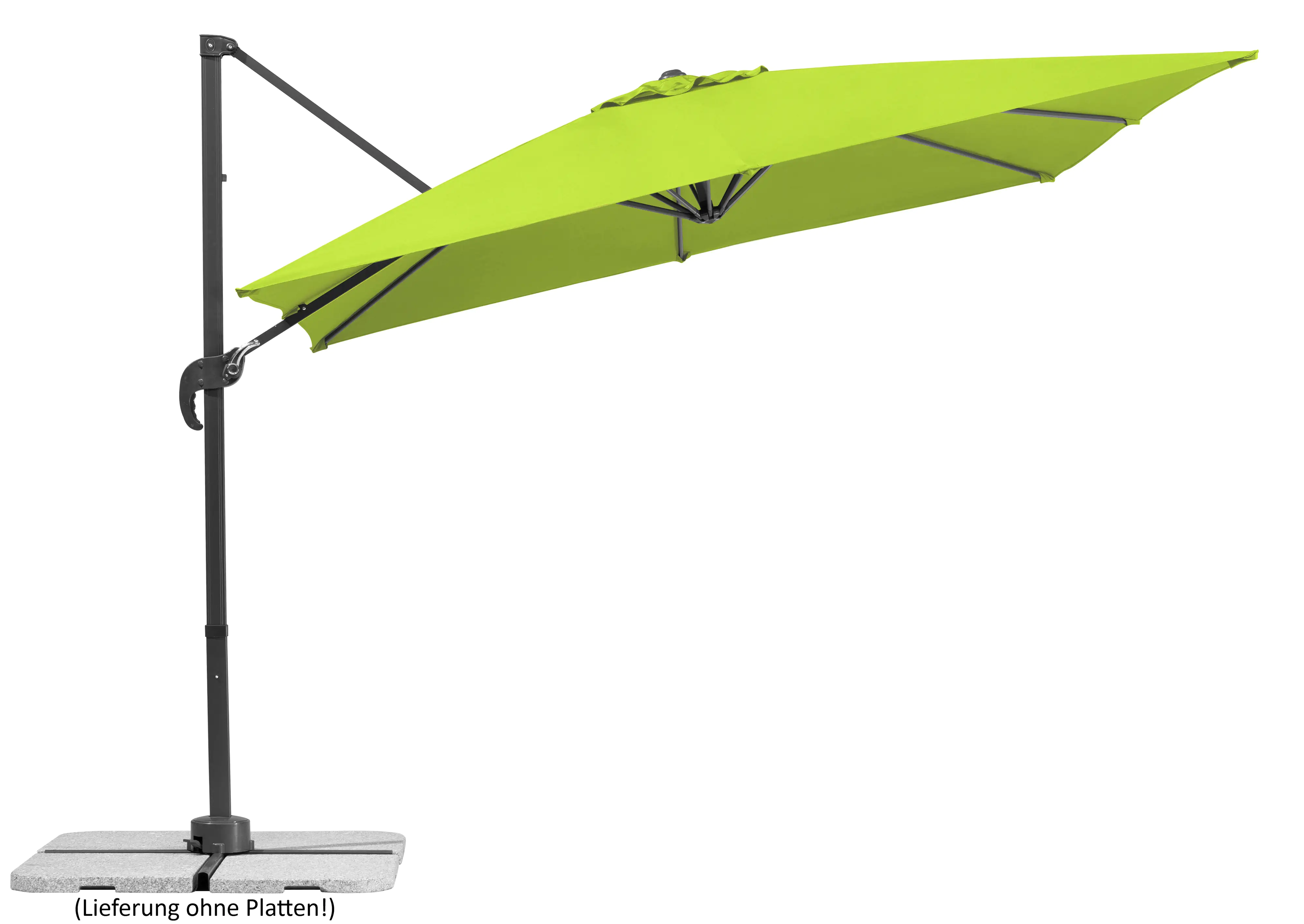 Schneider Ampelschirm Rhodos Junior apfelgrün 270 x 270 cm inkl. Sonnenschirmhülle