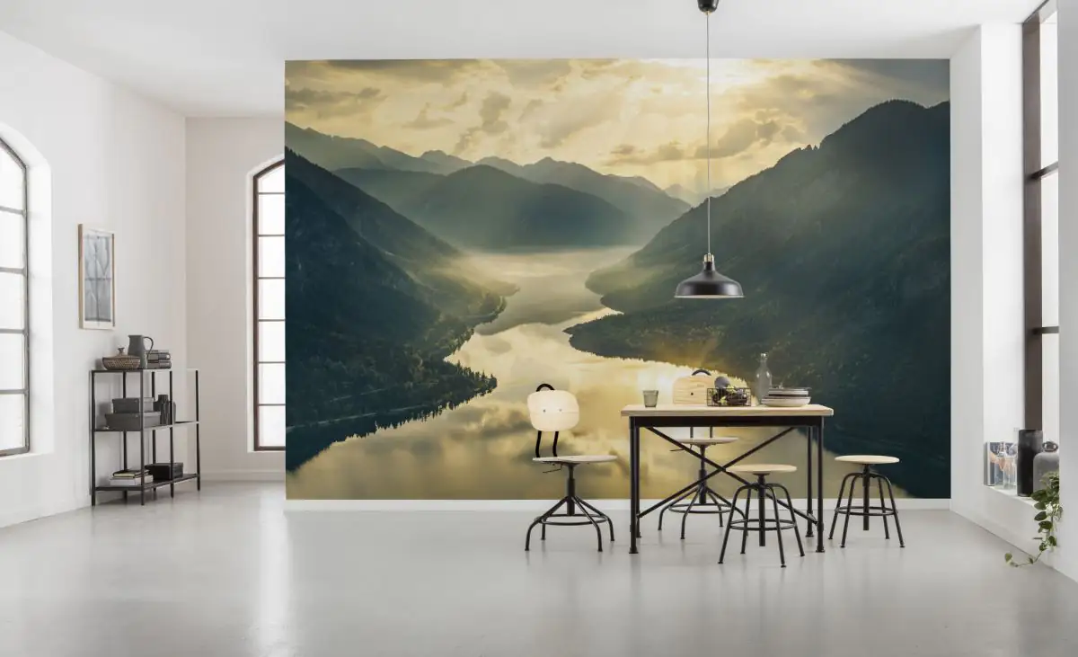 Komar Vlies Fototapete Gold Mountains 400 x 250 cm 