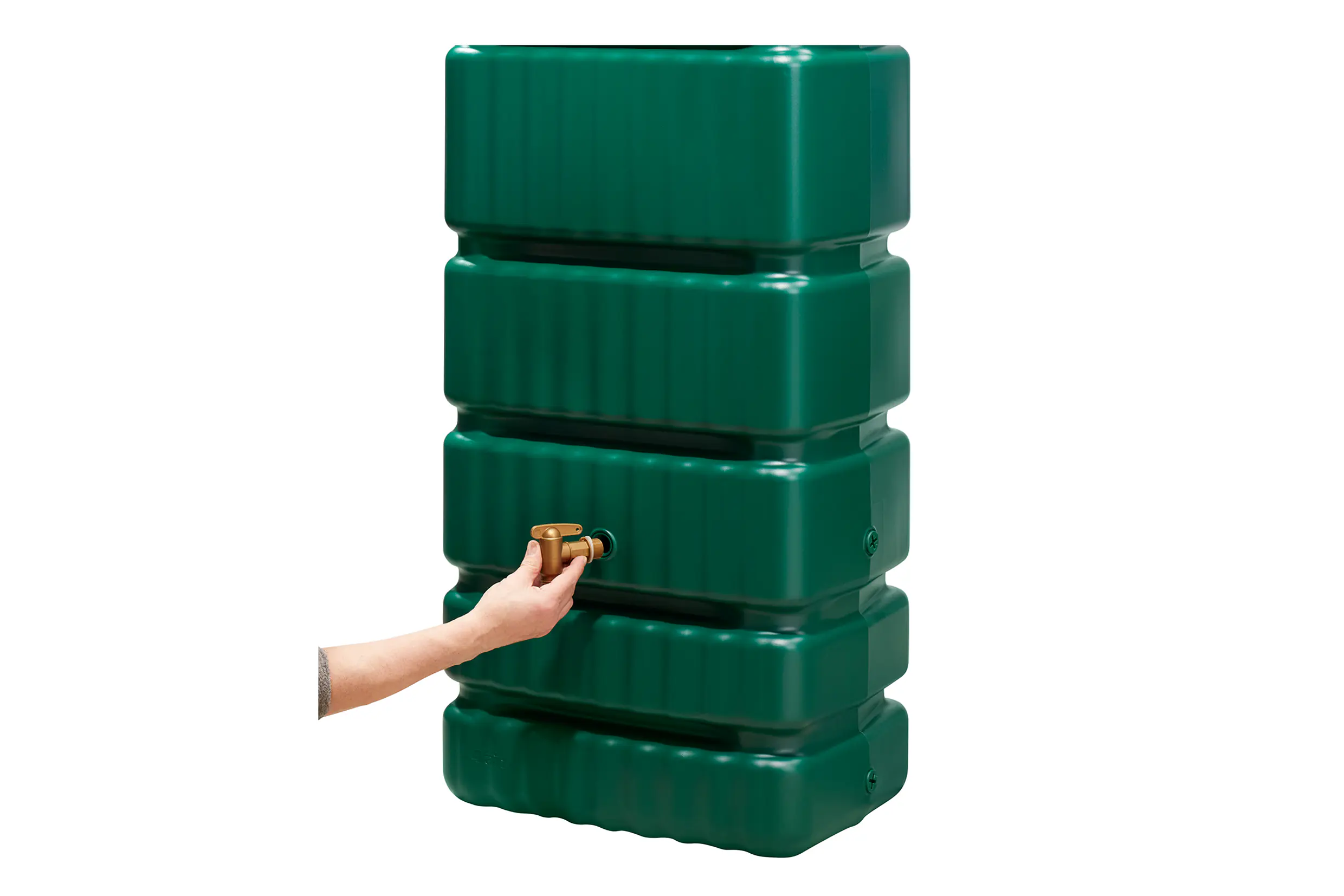 4rain Regenwasser-Wandtank Slim 350 L dunkelgrün