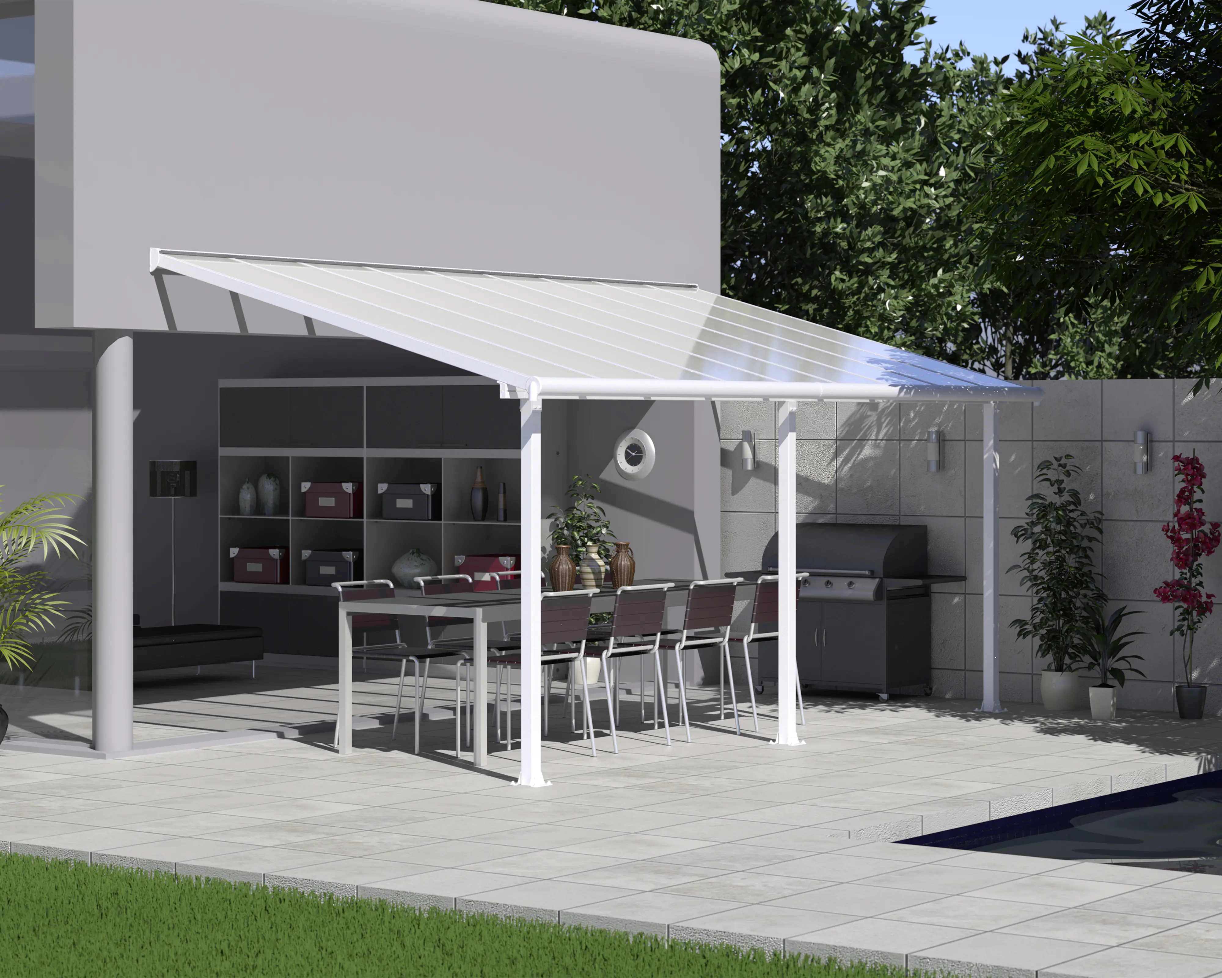 Canopia Terrassenüberdachung Olympia 3x5.4 weiß