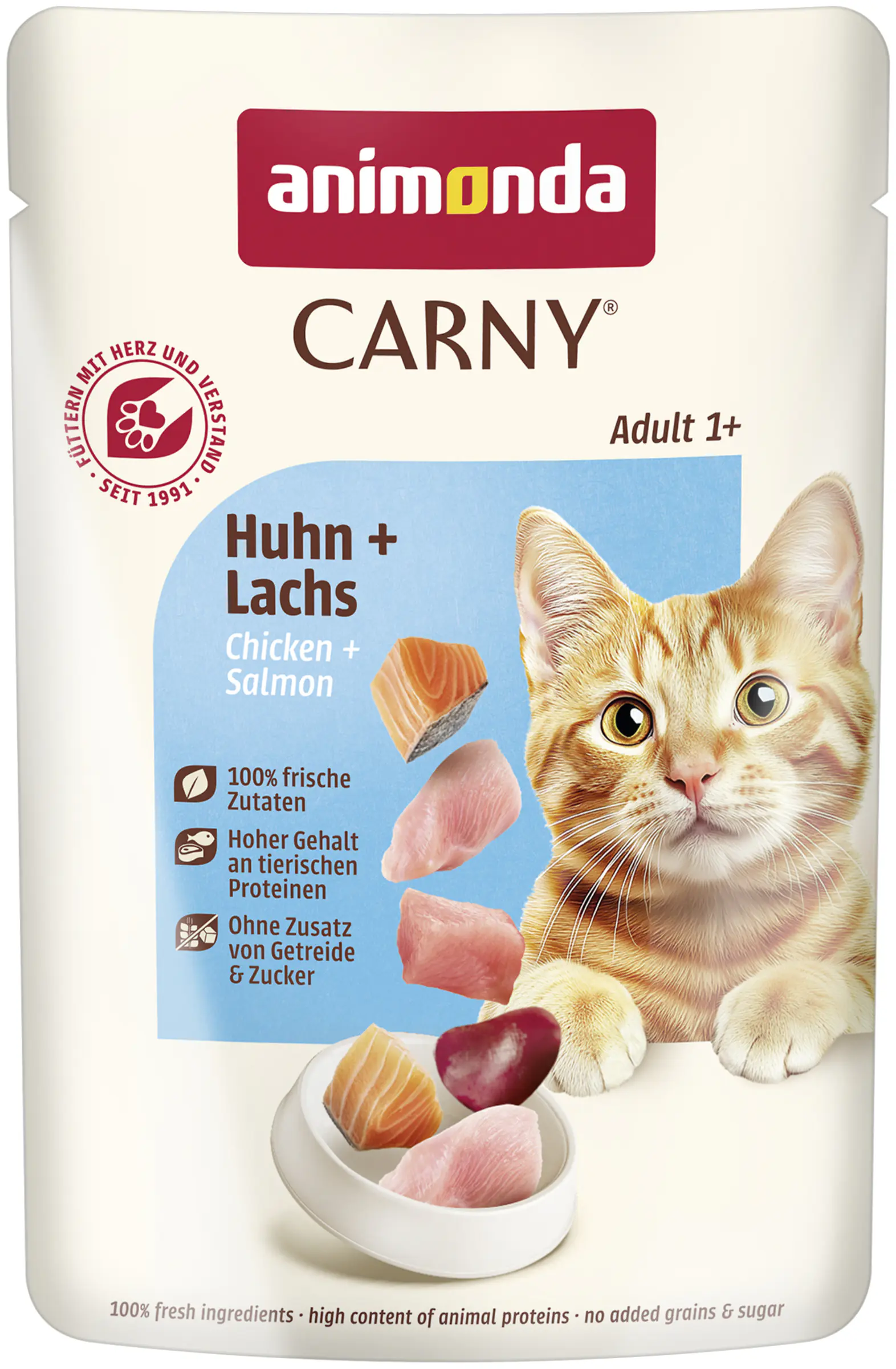 Animonda Carny Adult Katzennassfutter getreidefrei 85 g Huhn & Lachs
