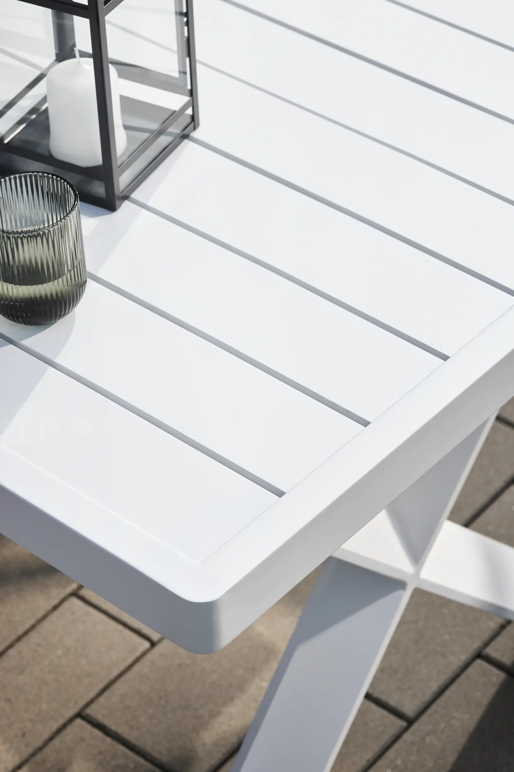 Primaster Garten-Essgruppe Santorini 6 Personen Aluminium/Seil