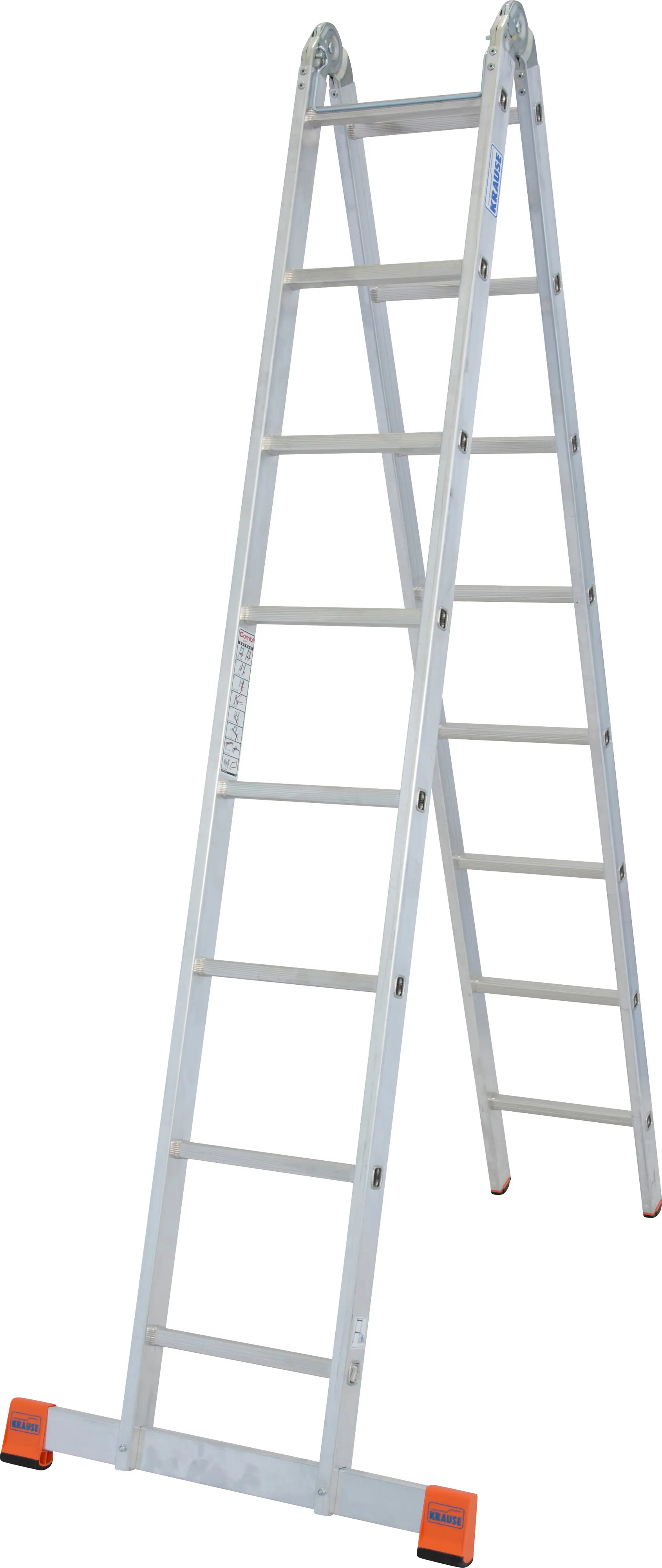 Krause Aluminium-Gelenk-Doppelleiter MONTO TriMatic 5,50 m