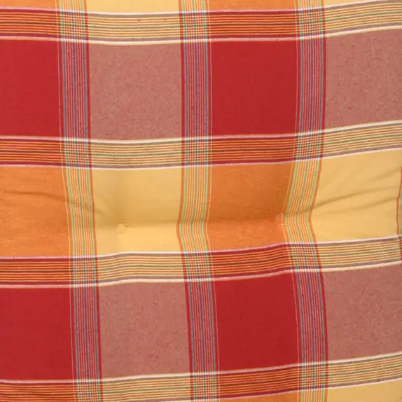 GO-DE Hochlehner-Auflage Classic 120 x 50 x 7 cm, rot kariert