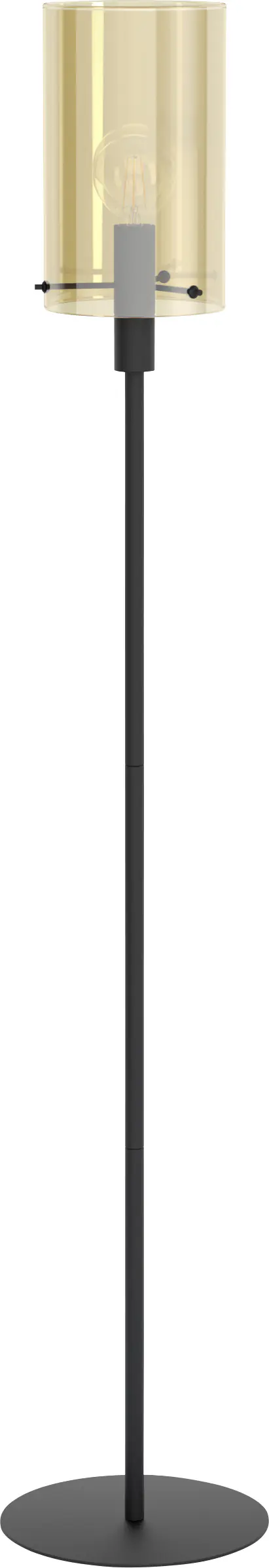 Eglo Stehleuchte Polverara schwarz-amber 155 x 18 cm E27