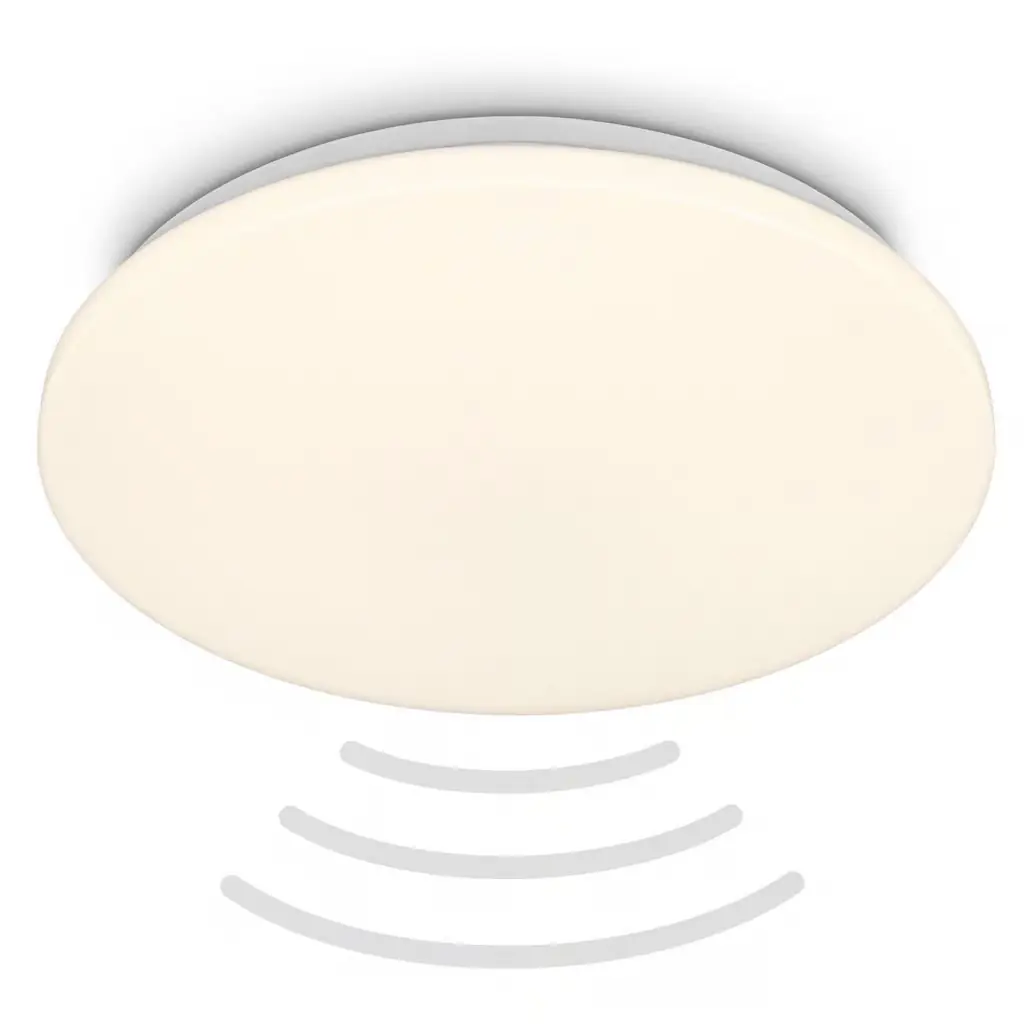 Briloner LED-Deckenleuchte Walk mit Bewegungsmelder Ø 35 x 5,5 cm warmweiß weiß
