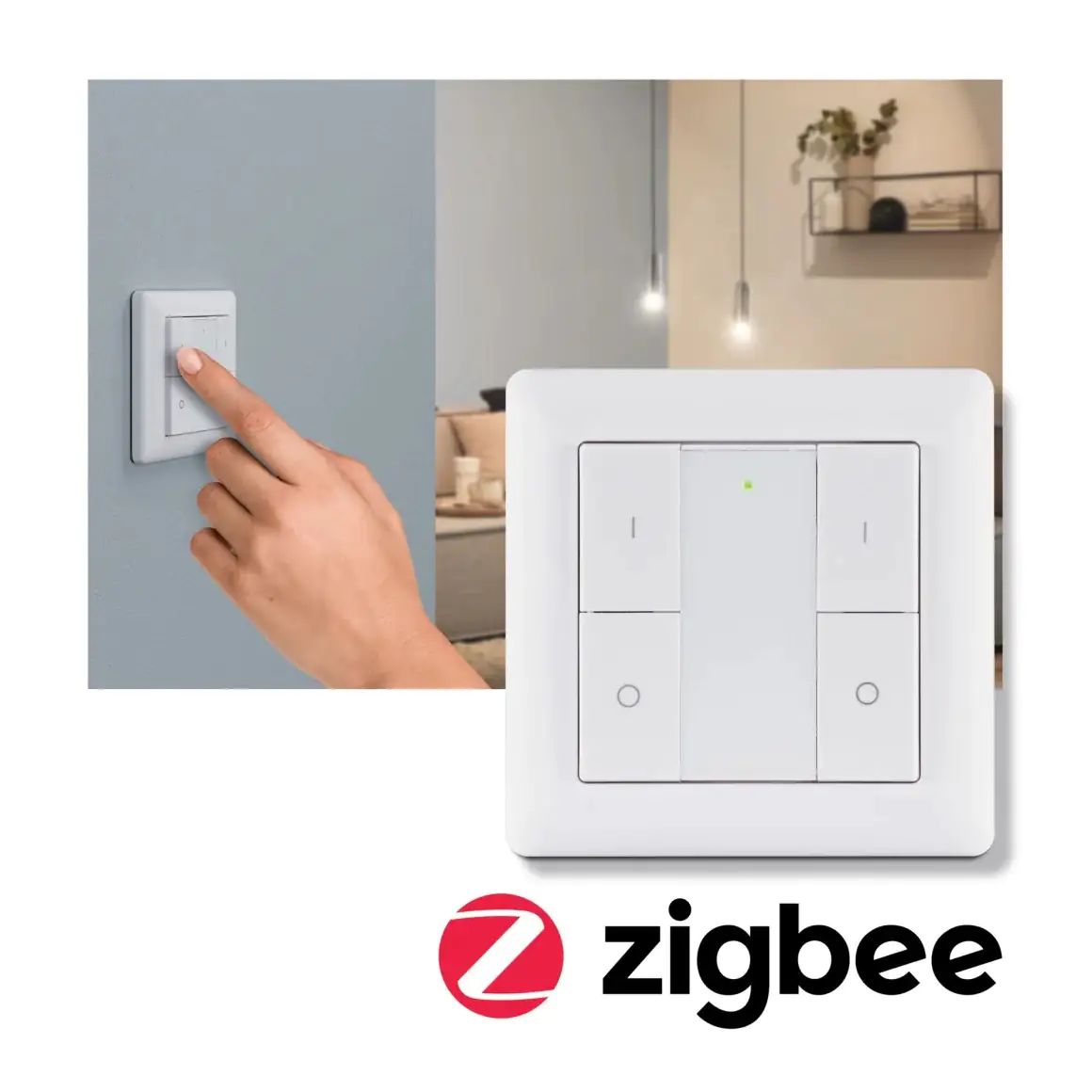 Paulmann Wandschalter On/Off/Dimm Zigbee weiß