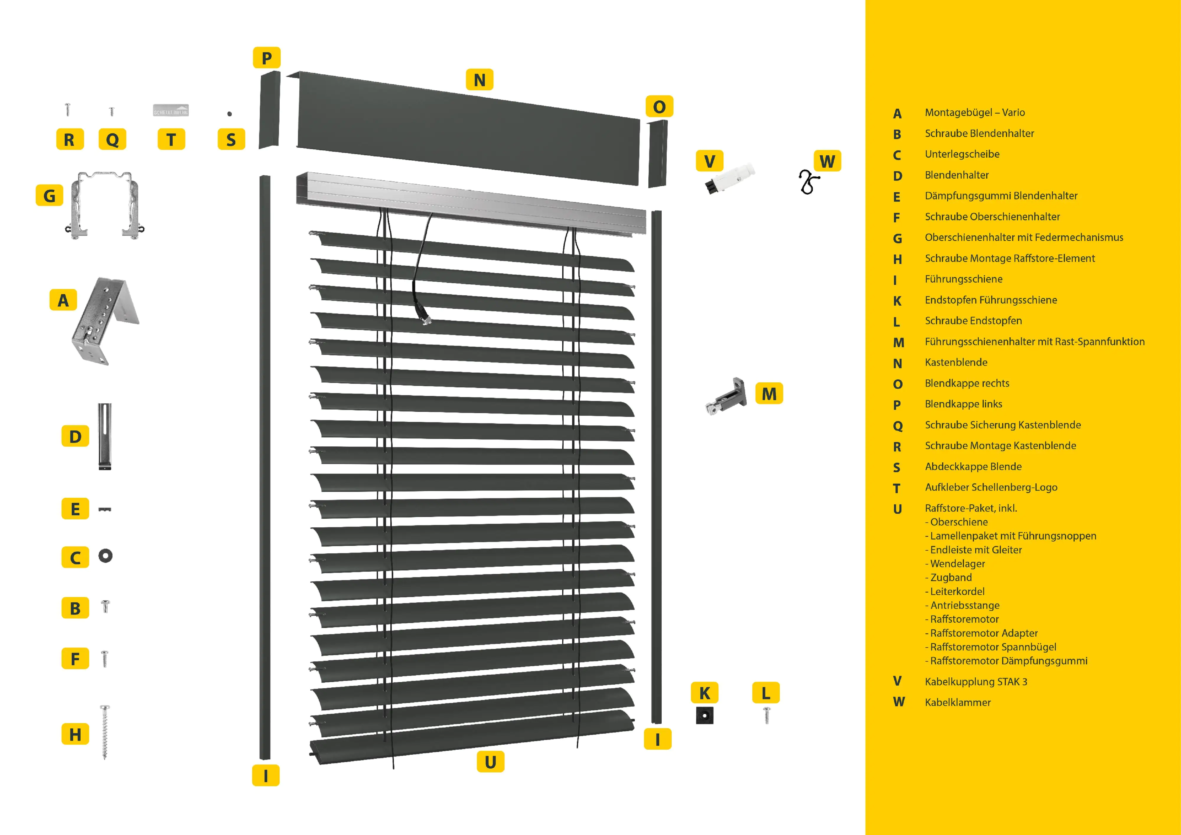 Schellenberg Raffstore Express, anthrazit 240 x 160 cm, Blende 25 cm