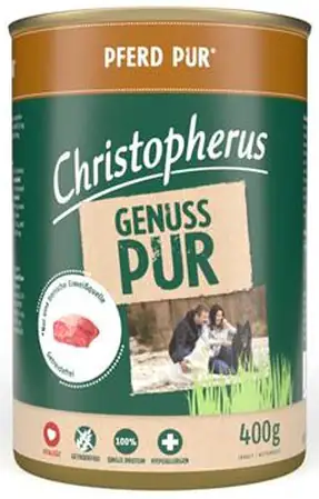 Christopherus Pur Hundenassfutter Single Protein getreidefrei 400 g Pferd