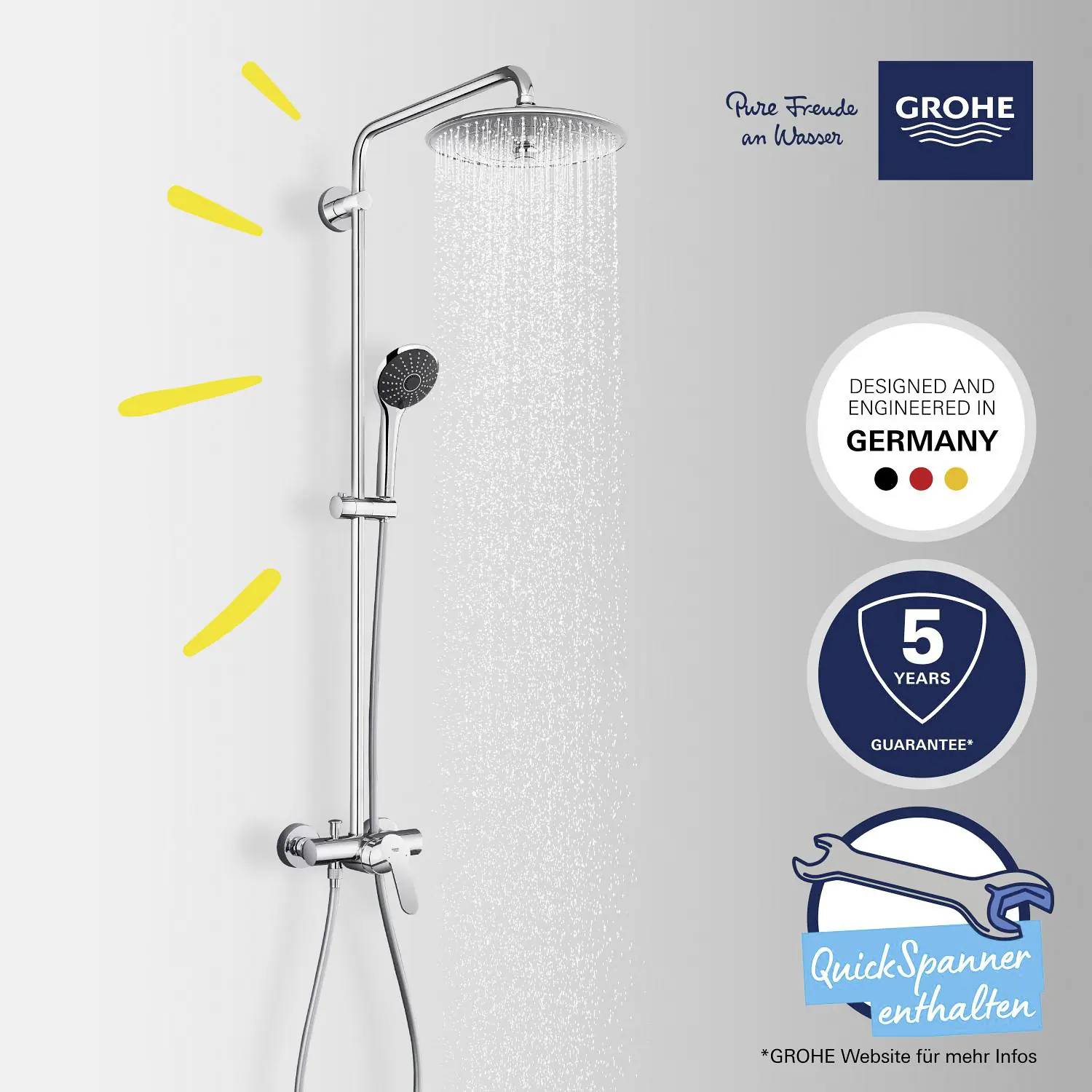 Grohe Kopfbrausesystem Vitalio Joy 260 inkl. Einhebelmischer