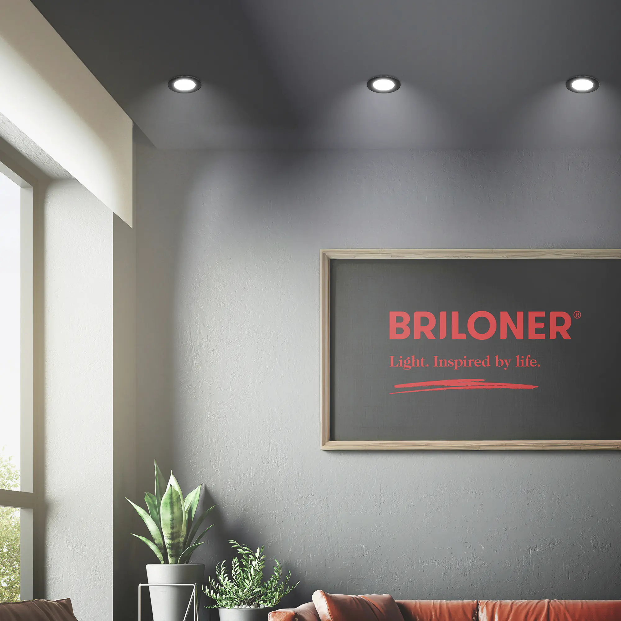 Briloner LED Einbauleuchten Jeft Ø 9 x 2,8 cm neutralweiß schwarz 3er-Set